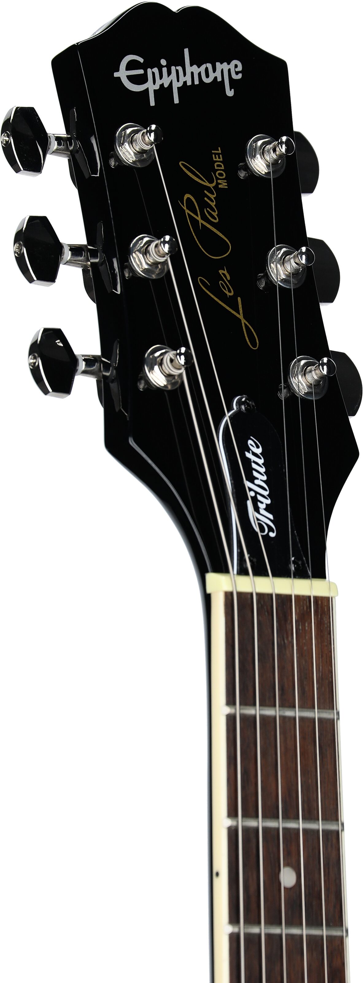 Epiphone Les Paul Tribute Electric Guitar, Vintage Sunburst, Headstock Left Front