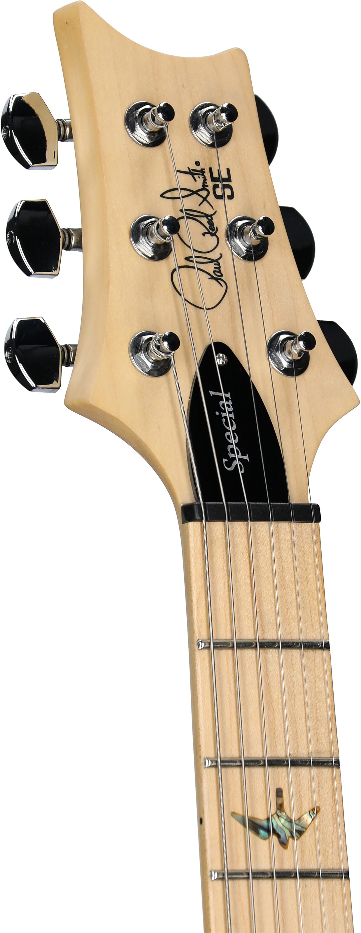 PRS Paul Reed Smith SE Swamp Ash Special Electric Guitar (with Gig Bag), Iris Blue, Headstock Left Front
