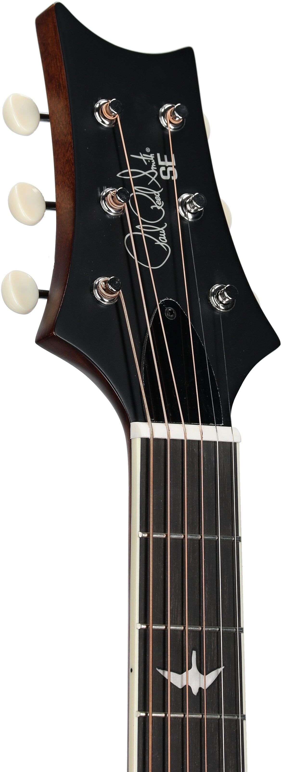 PRS Paul Reed Smith SE P20E Parlor Acoustic-Electric Guitar (with Gig Bag), Pink Lotus, Limited Edition, Headstock Left Front