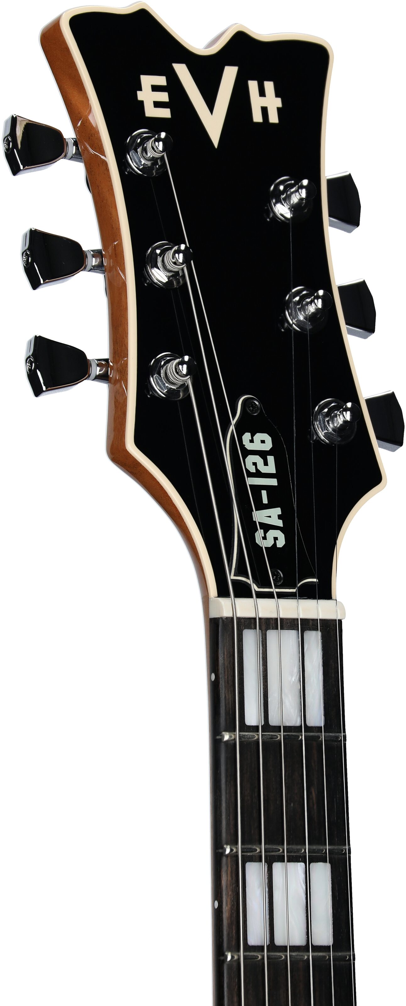 EVH Eddie Van Halen SA-126 Special Quilted Maple Electric Guitar (with Case), Transparent Purple, Open Box (Very Good), Headstock Left Front