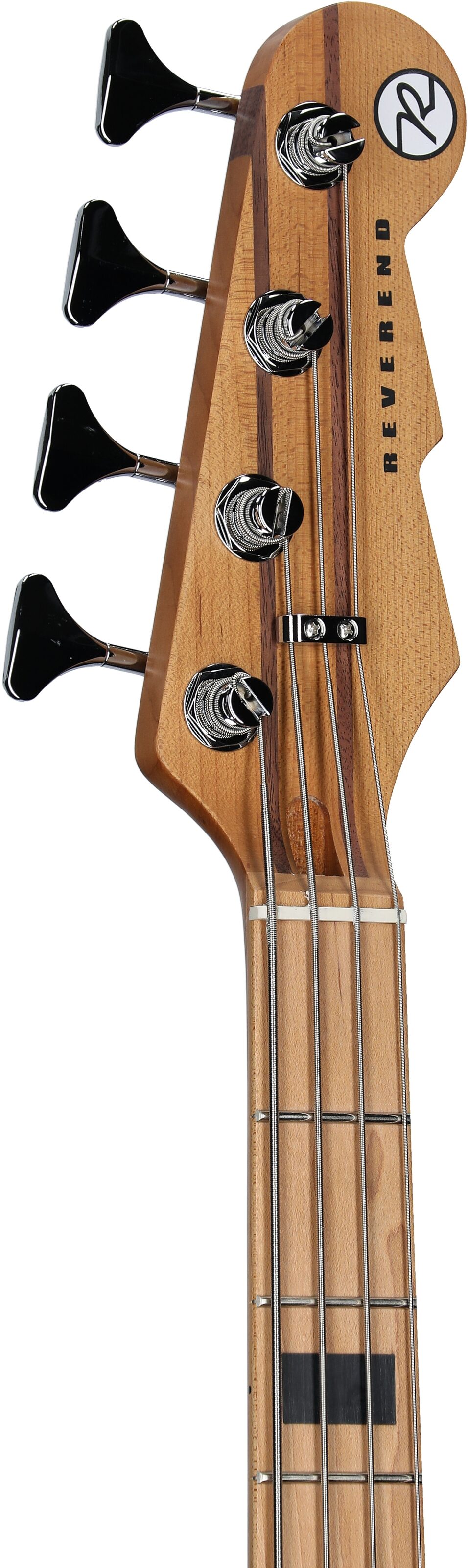 Reverend Triad 4 Electric Bass, Alpine Burst, Maple Fretboard, Headstock Left Front