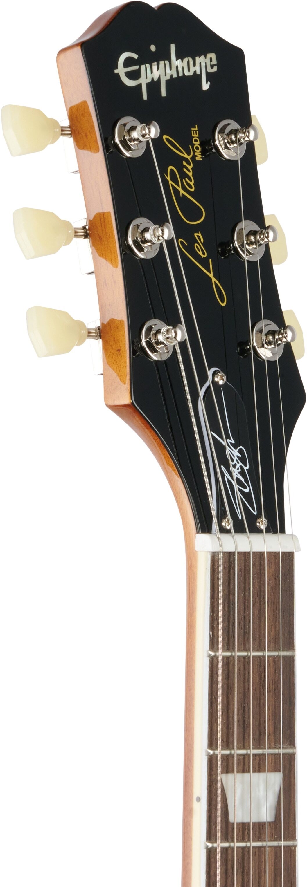 Epiphone Slash Les Paul Electric Guitar (with Case), Metallic Gold, Headstock Left Front