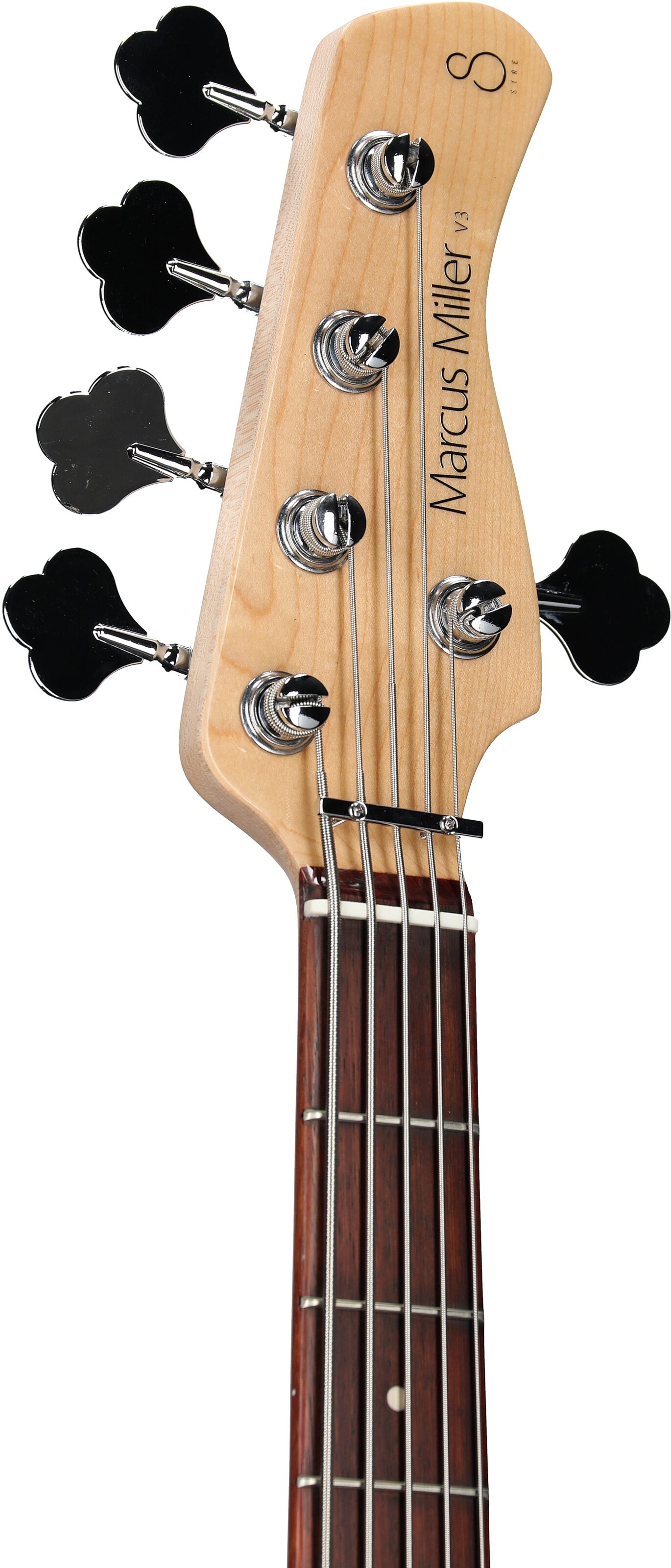 Sire Marcus Miller V3 Electric Bass, 5-String, Tobacco Sunburst, Headstock Left Front