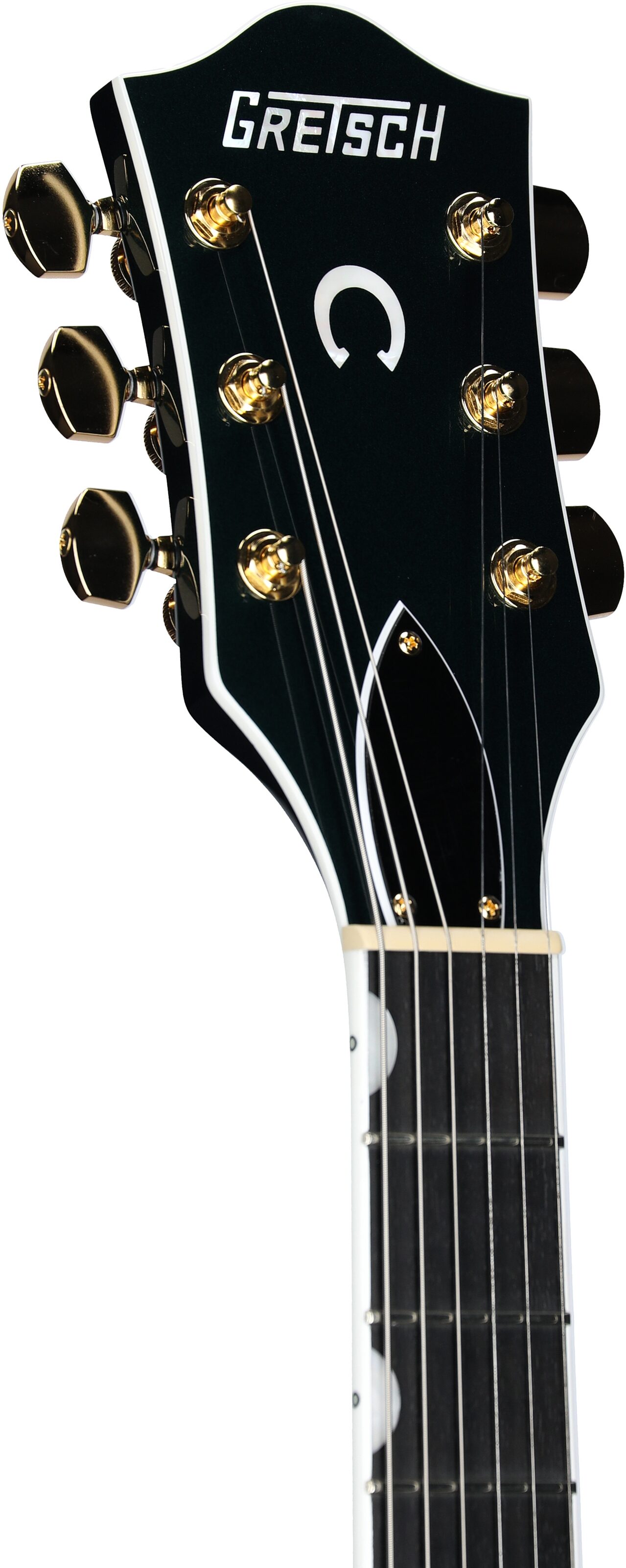 Gretsch Pro Collection Nashville Electric Guitar (with Case), Cadillac Green, Headstock Left Front