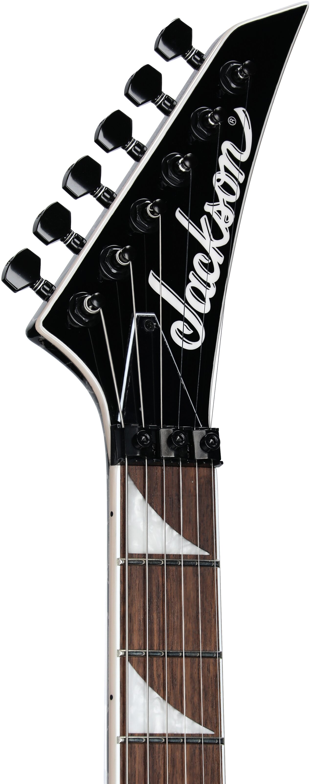 Jackson X Series Soloist SLX DX Crackle Electric Guitar, Silver Mercury Crackle, Headstock Left Front