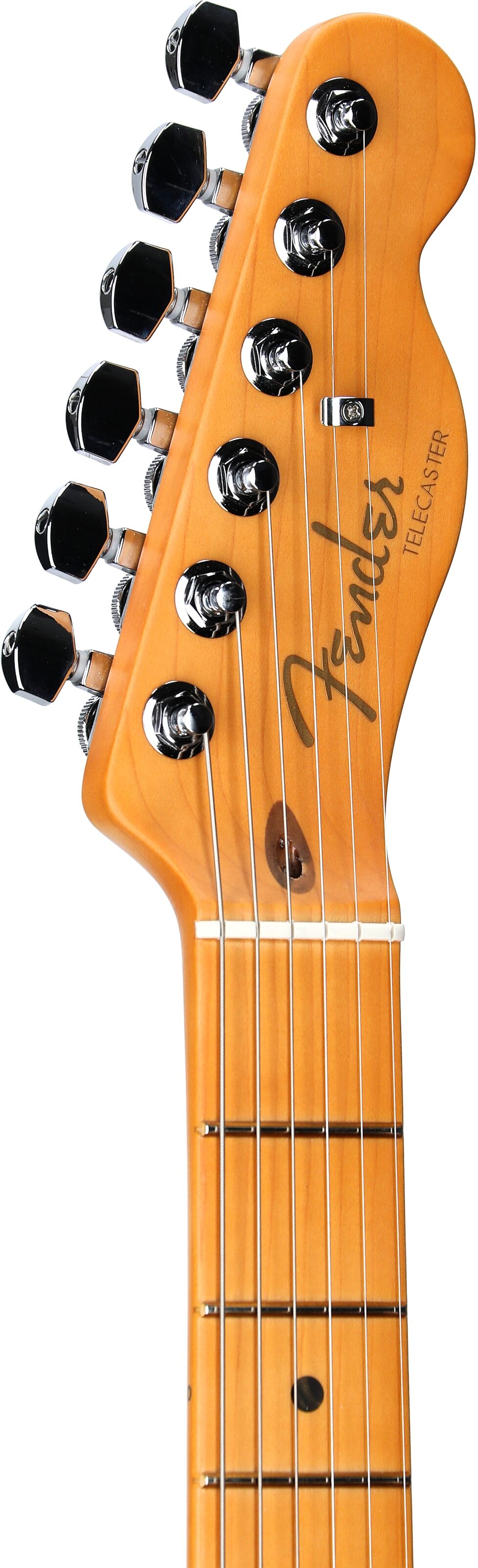 Fender American Ultra II Telecaster Electric Guitar, Maple Fingerboard (with Case), Ultraburst, Headstock Left Front