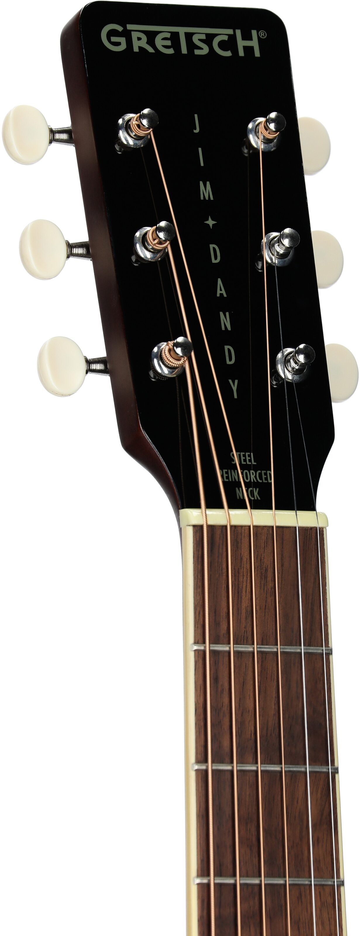 Gretsch Jim Dandy Concert Acoustic Guitar, Heritage Burst, Headstock Left Front