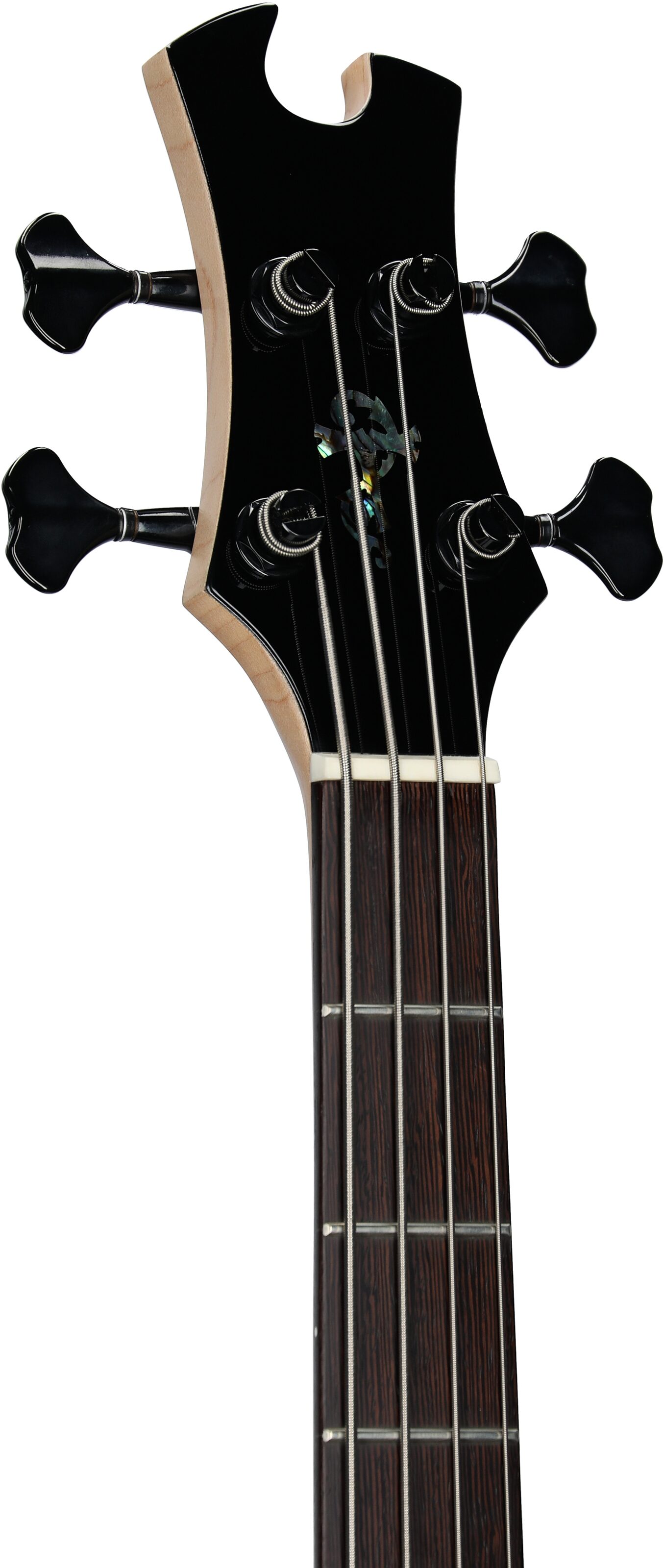 Tobias Growler IV Premium Electric Bass (with Gig Bag), White Pearl, Headstock Left Front
