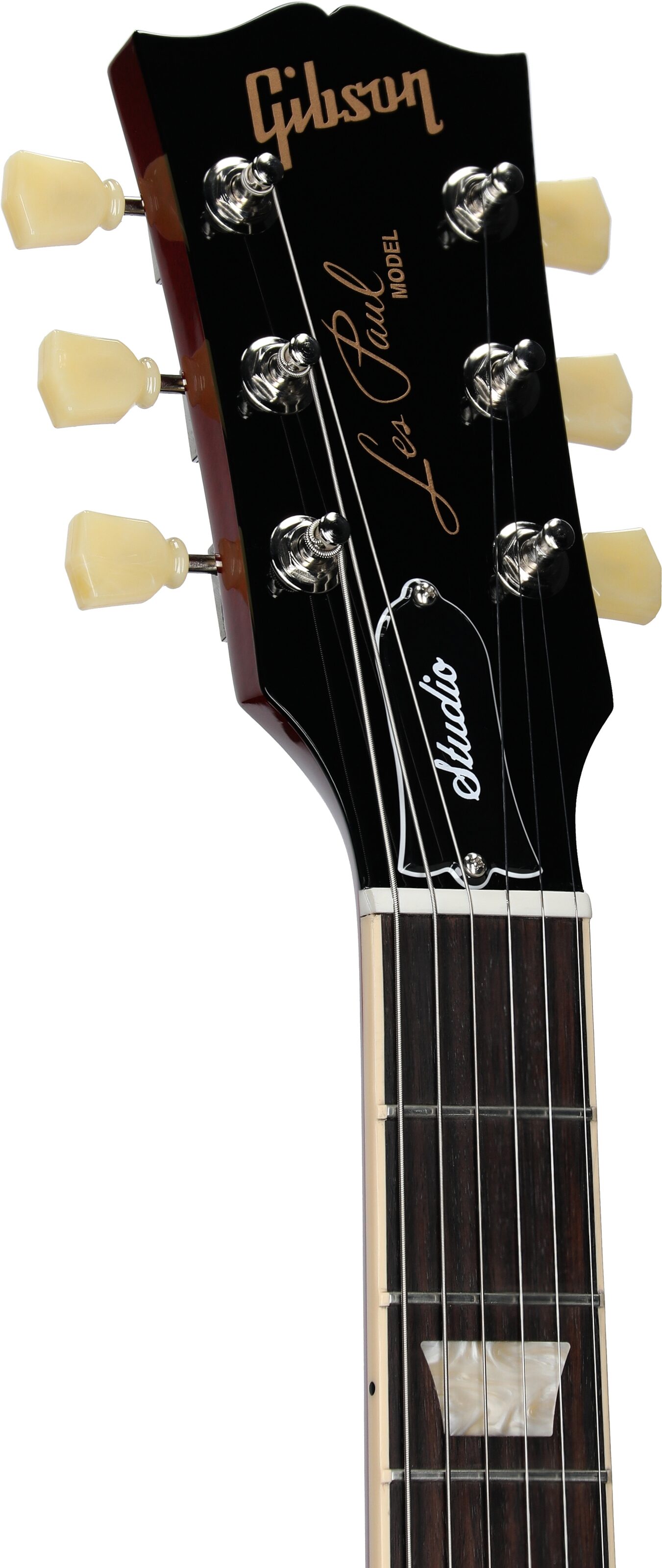 Gibson Les Paul Studio Electric Guitar (with Soft Case), Cherry Sunburst, Headstock Left Front