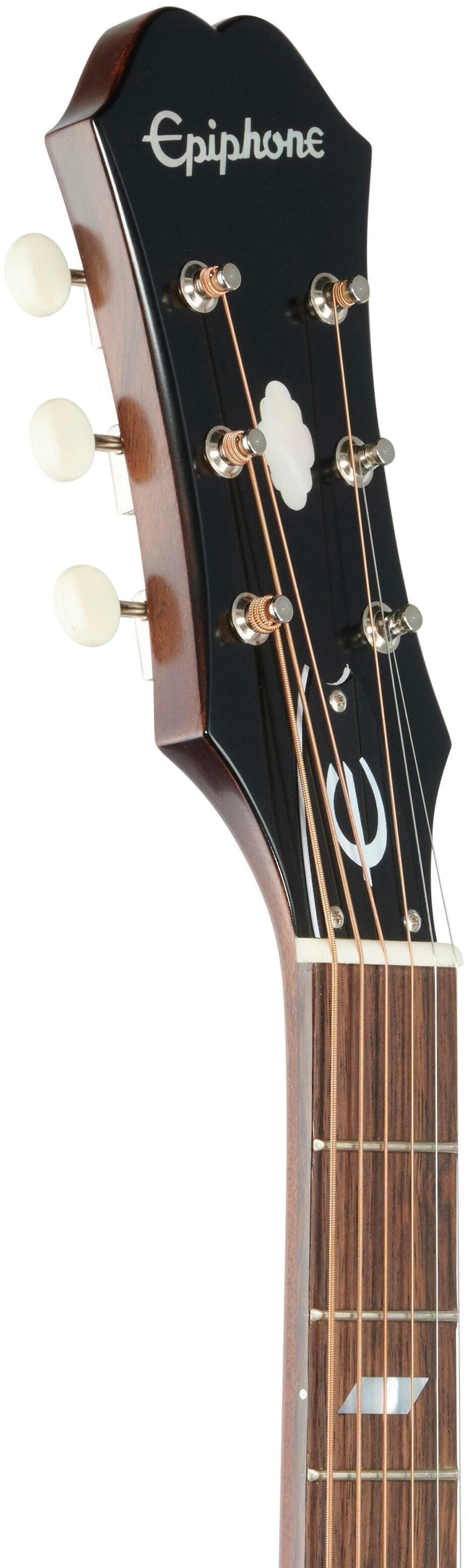 Epiphone Masterbilt Texan Acoustic-Electric Guitar, Faded Cherry Aged Gloss, Open Box (Good), Headstock Left Front
