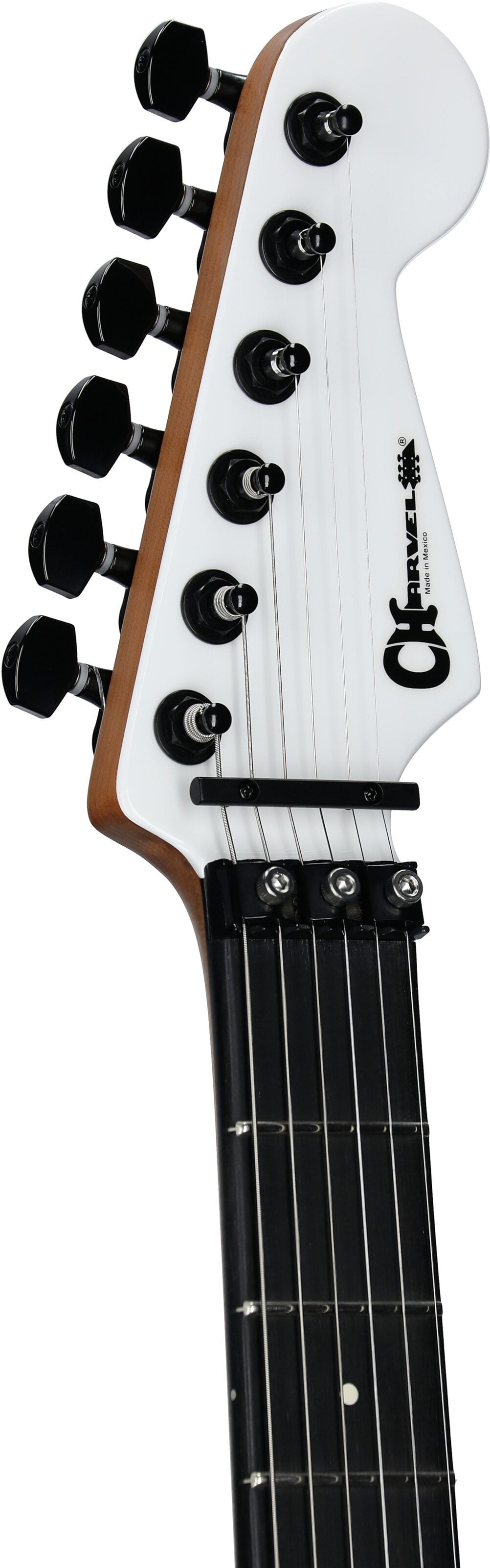 Charvel Pro-Mod Plus San Dimas SD1 HH FR Electric Guitar, with Ebony Fingerboard, Snow White, Headstock Left Front