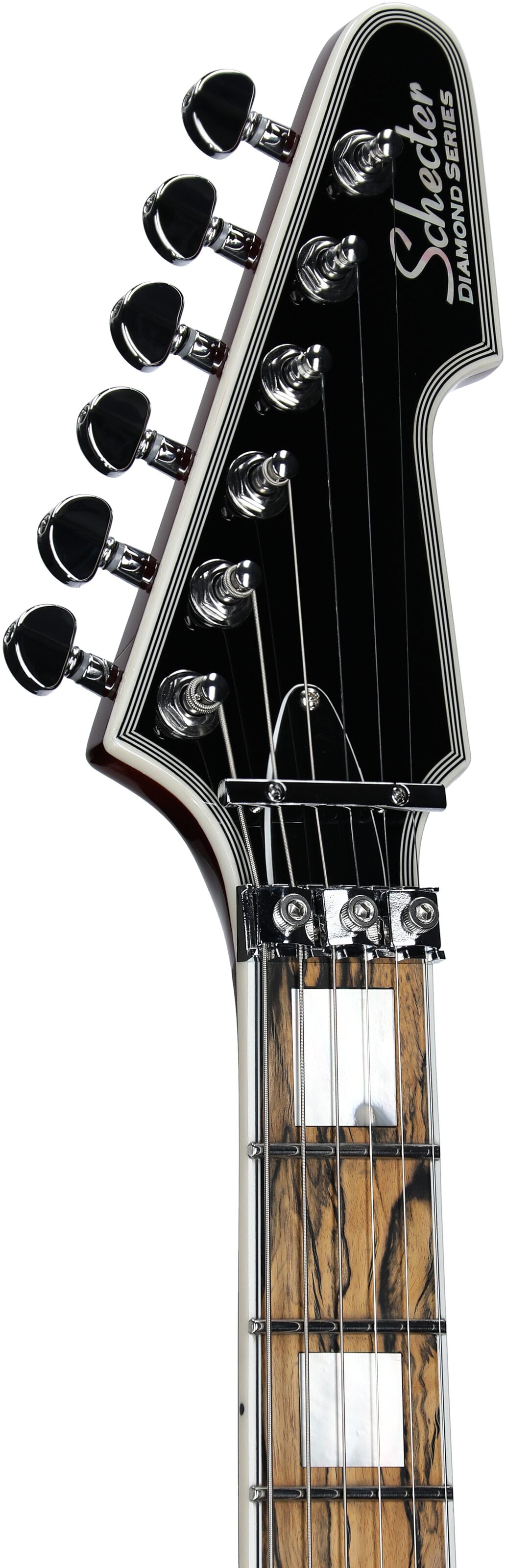 Schecter E-1 FR-S Electro-Resin Electric Guitar, Gloss Natural, Headstock Left Front