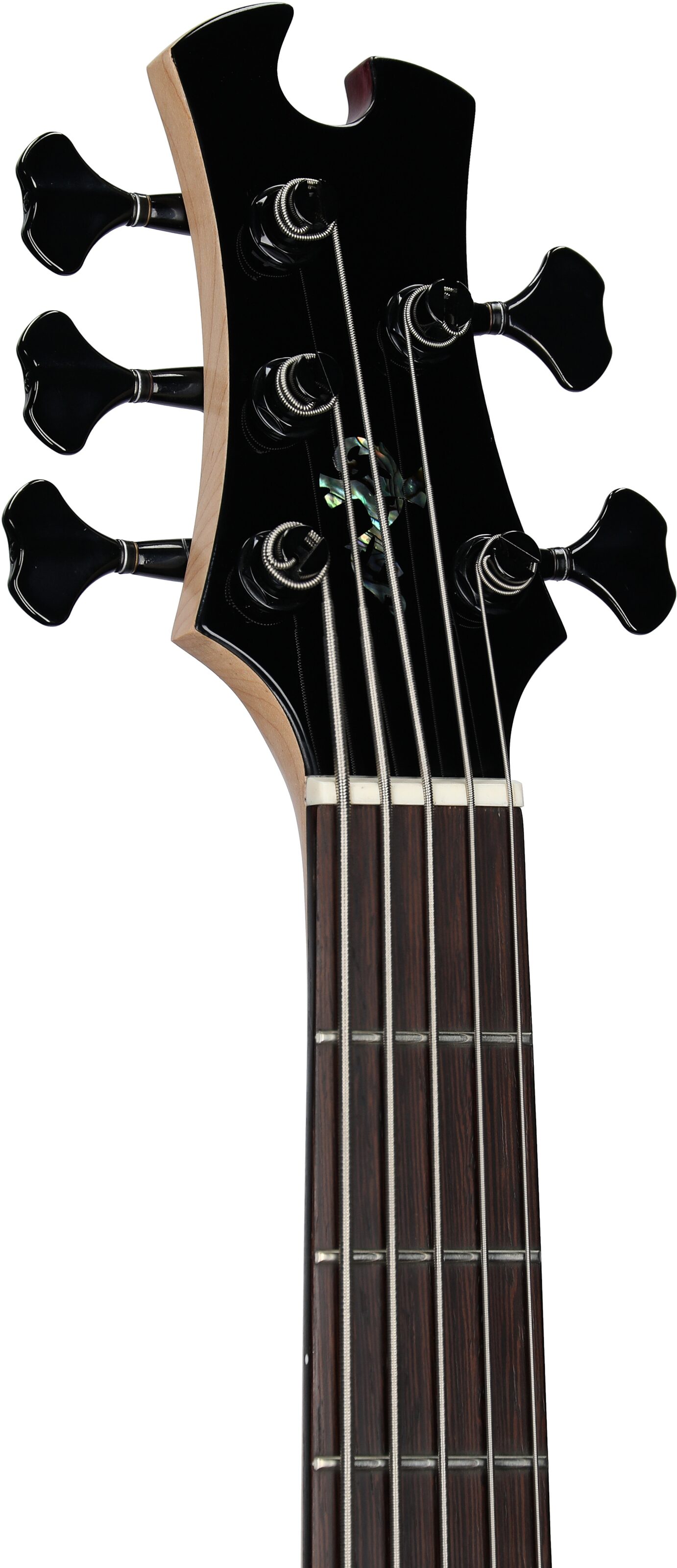 Tobias Killer B V Electric Bass, 5-String (with Gig Bag), Black Pearl, Headstock Left Front