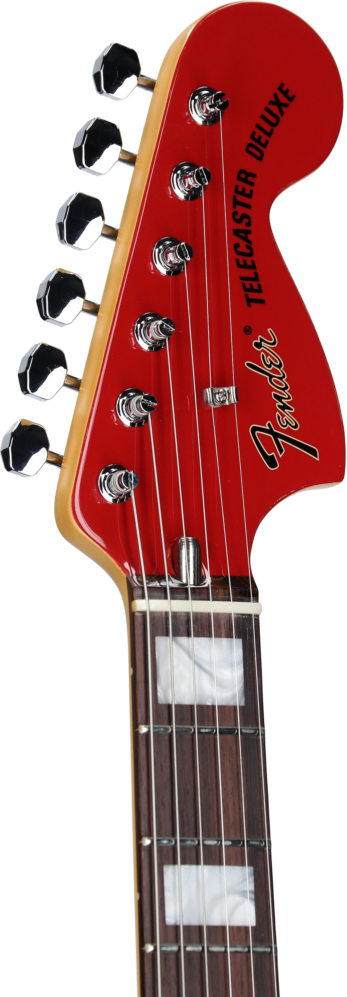 Fender Chris Shiflett Cleaver Telecaster Deluxe Electric Guitar (with Case), Dakota Red, Open Box (Very Good), Headstock Left Front