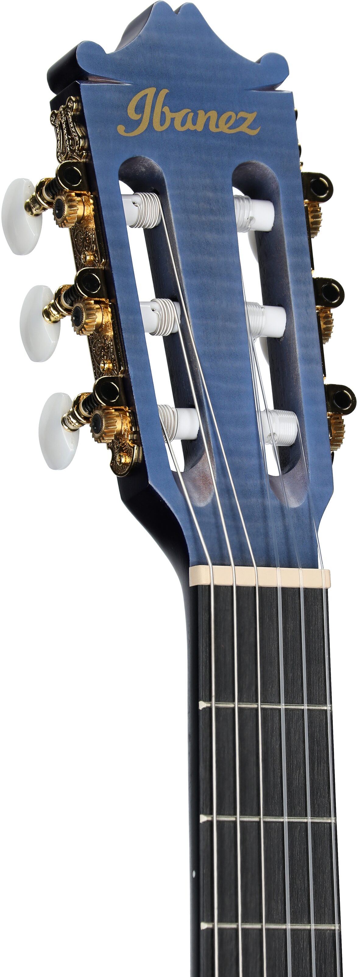 Ibanez GA5FMTCE Acoustic-Electric Classical Guitar, Open Pore Berry, Headstock Left Front