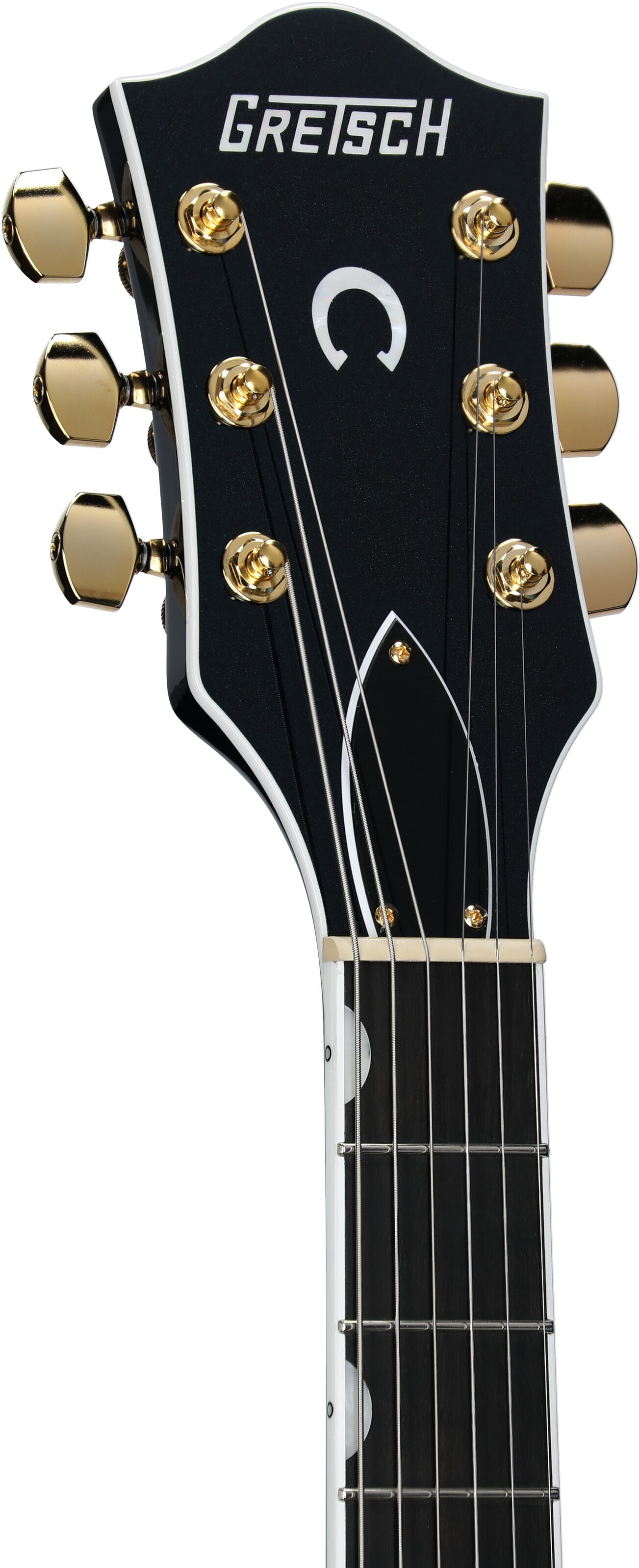 Gretsch Pro Collection Nashville Electric Guitar (with Case), Midnight Sapphire, Headstock Left Front