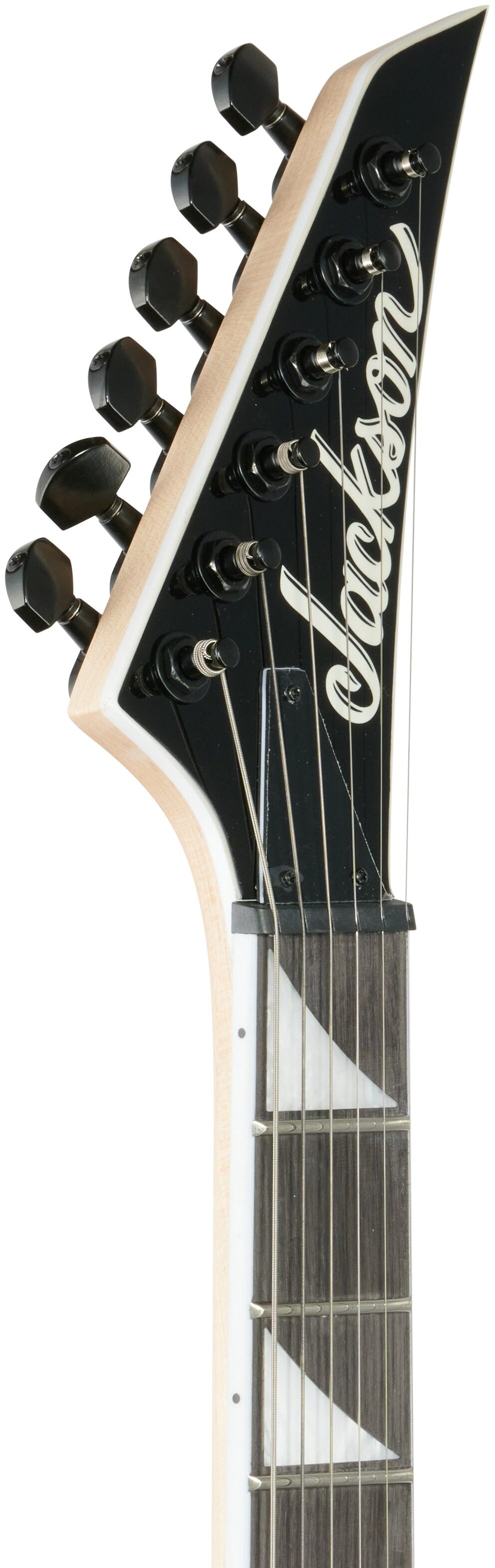 Jackson JS Dinky JS32Q DKAHT Electric Guitar, Transparent Purple Burst, Headstock Left Front