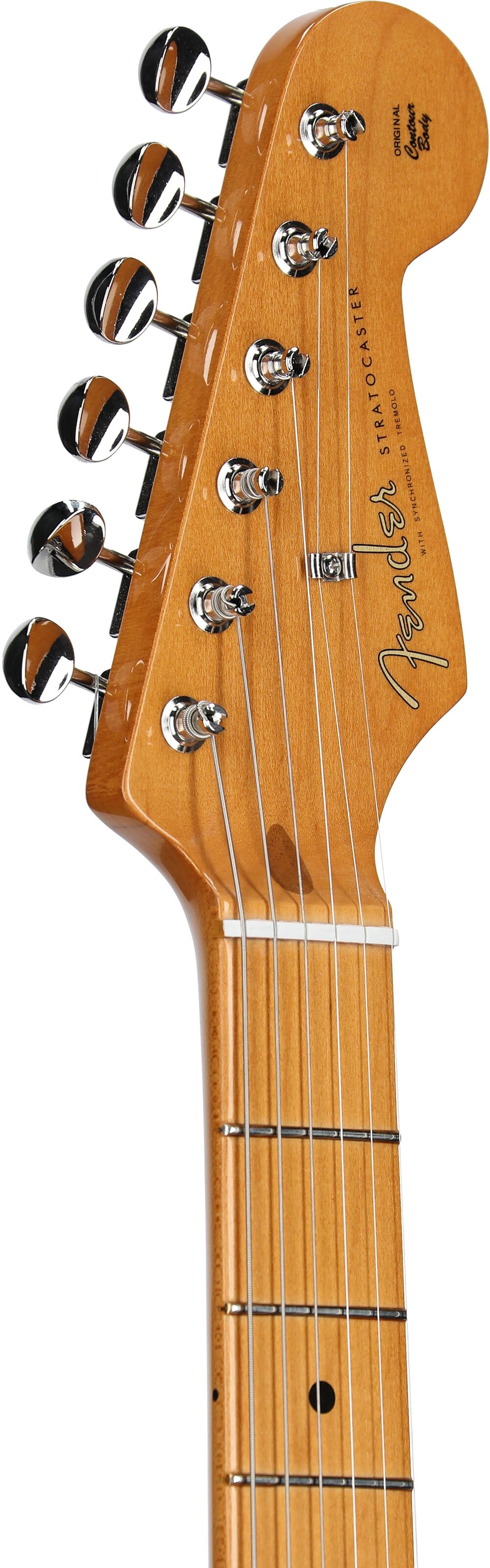 Fender Vintera II '50s Stratocaster Electric Guitar, Maple Fingerboard (with Gig Bag), Ocean Turquoise, Headstock Left Front