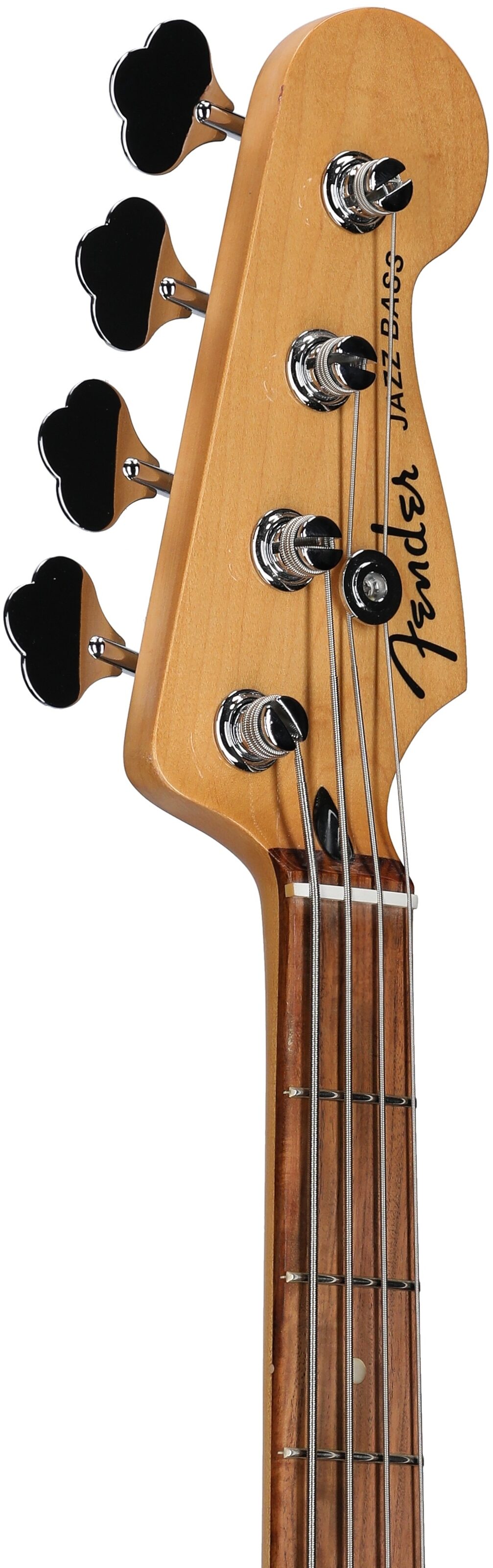 Fender Player Plus Jazz Electric Bass, Pau Ferro Fingerboard (with Gig Bag), 3-Color Sunburst, USED, Scratch and Dent, Headstock Left Front