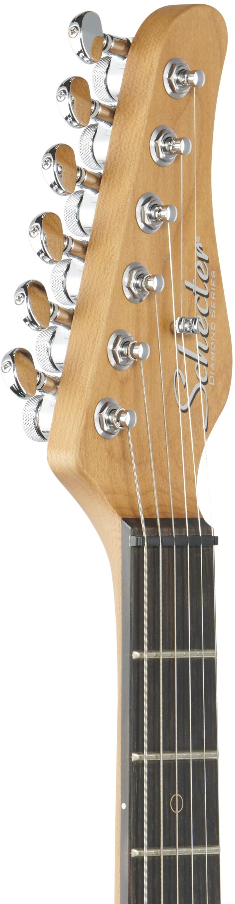 Schecter Nick Johnston Traditional HSS Electric Guitar, Ebony Fingerboard, Atomic Green, Headstock Left Front