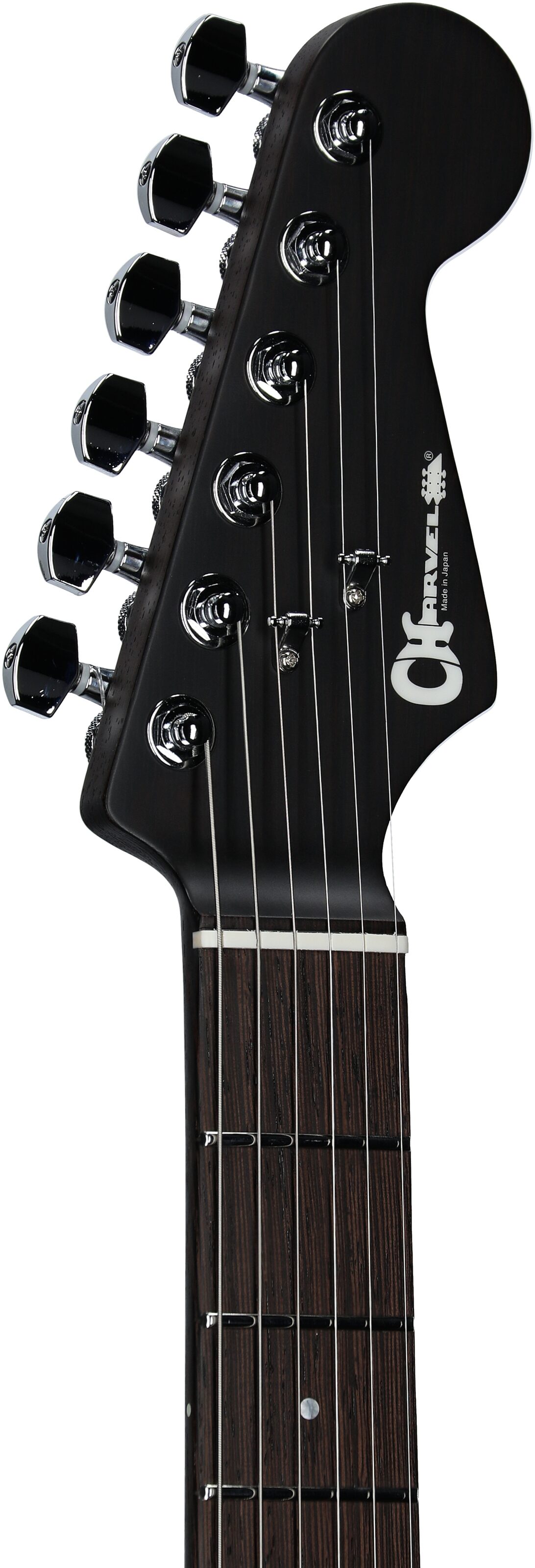 Charvel MJ DK24 HSH 2PT W Mahogany Electric Guitar (with Gig Bag), Flame Maple Antique Burst, Headstock Left Front
