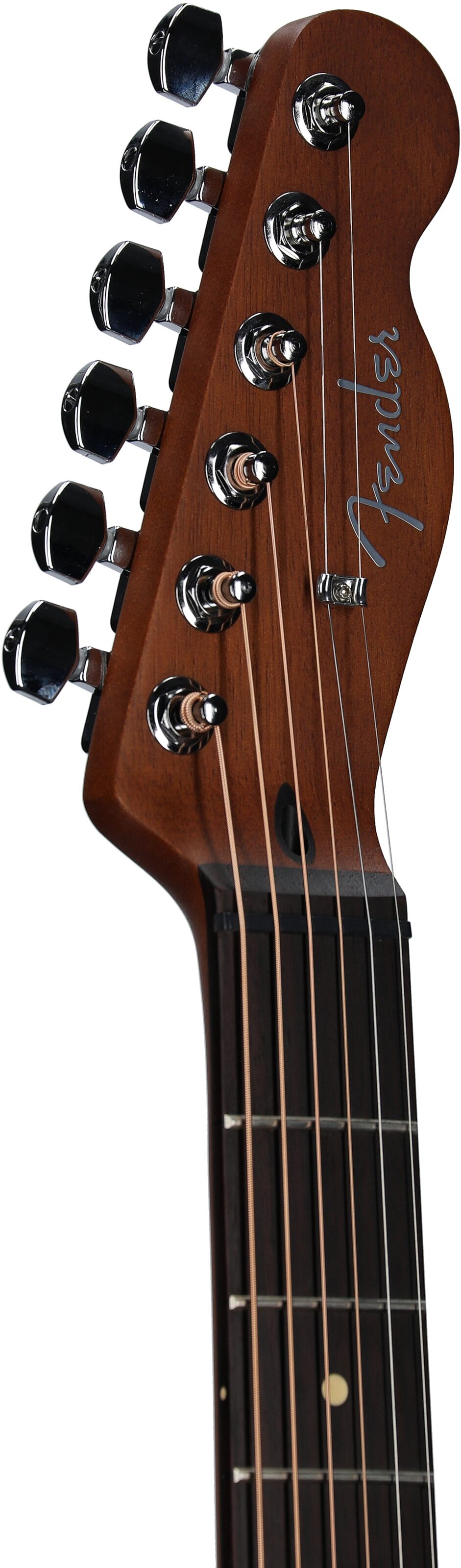 Fender Acoustasonic Standard Telecaster Acoustic-Electric Guitar, Aged Natural, Headstock Left Front