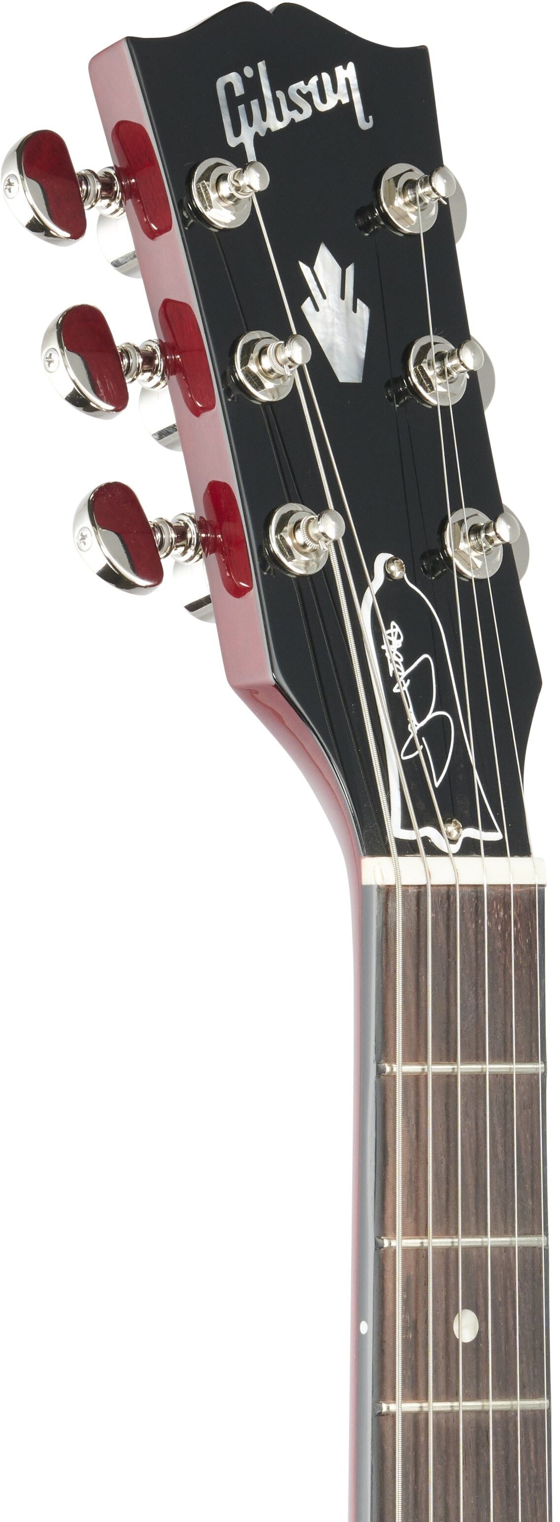 Gibson Limited Edition Joan Jett ES-339 Semi-Hollowbody Electric Guitar (with Case), Headstock Left Front