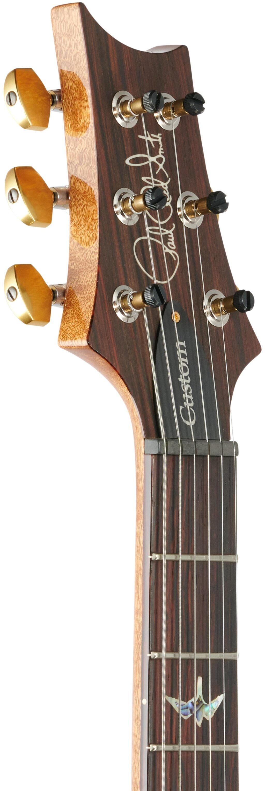 PRS Paul Reed Smith Wood Library CU24 10-Top Electric Guitar, with Cocobolo Fingerboard (with Case), Headstock Left Front