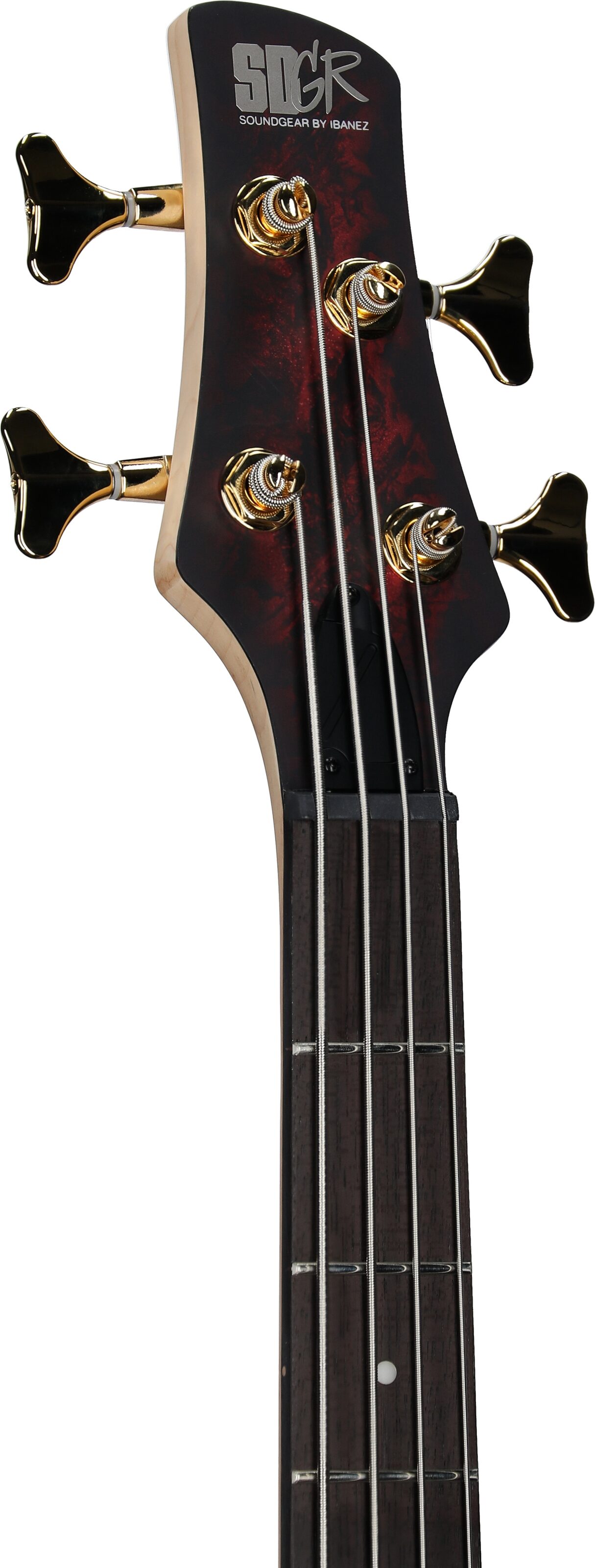 Ibanez SR300EDX Electric Bass Guitar, Wine Red Frozen Matte, Headstock Left Front