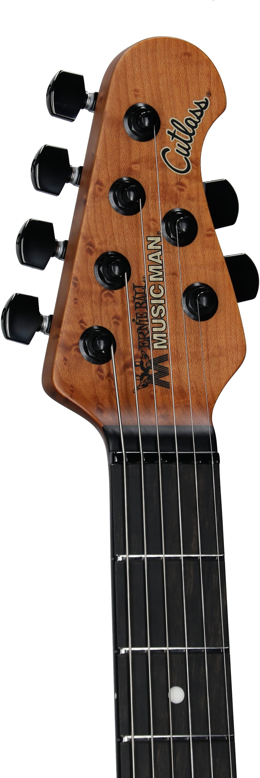 Ernie Ball Music Man Jason Richardson Cutlass HT Electric Guitar, (with Gig Bag), Kokiri Forest Green, Headstock Left Front