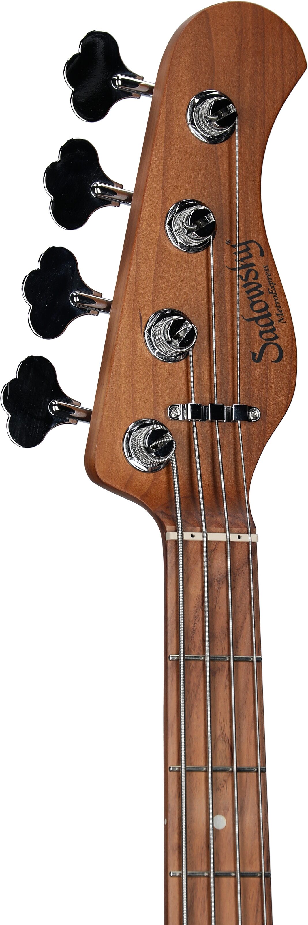 Sadowsky MetroExpress 21-Fret Vintage J/J Electric Bass, with Morado Fingerboard (with Gig Bag), Sunburst, Headstock Left Front