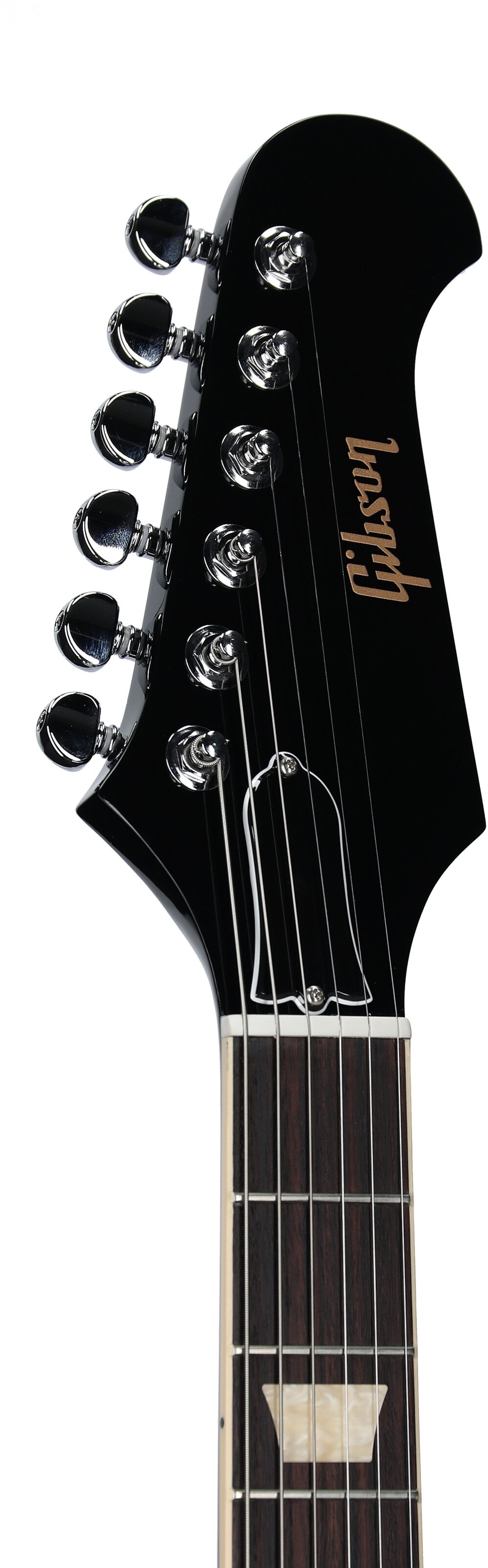 Gibson Firebird Platypus Electric Guitar (with Case), Ebony, Headstock Left Front