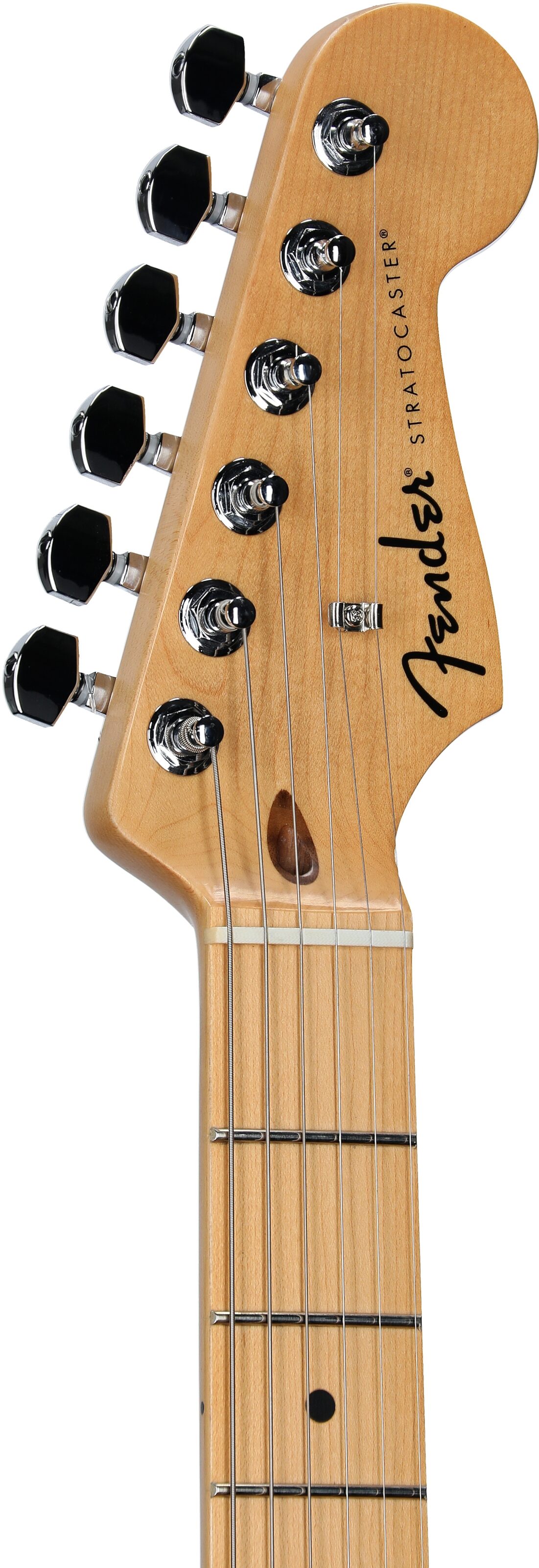 Fender Standard Stratocaster HSS Electric Guitar, with Maple Fingerboard, Aqua Marine Metallic, Headstock Left Front