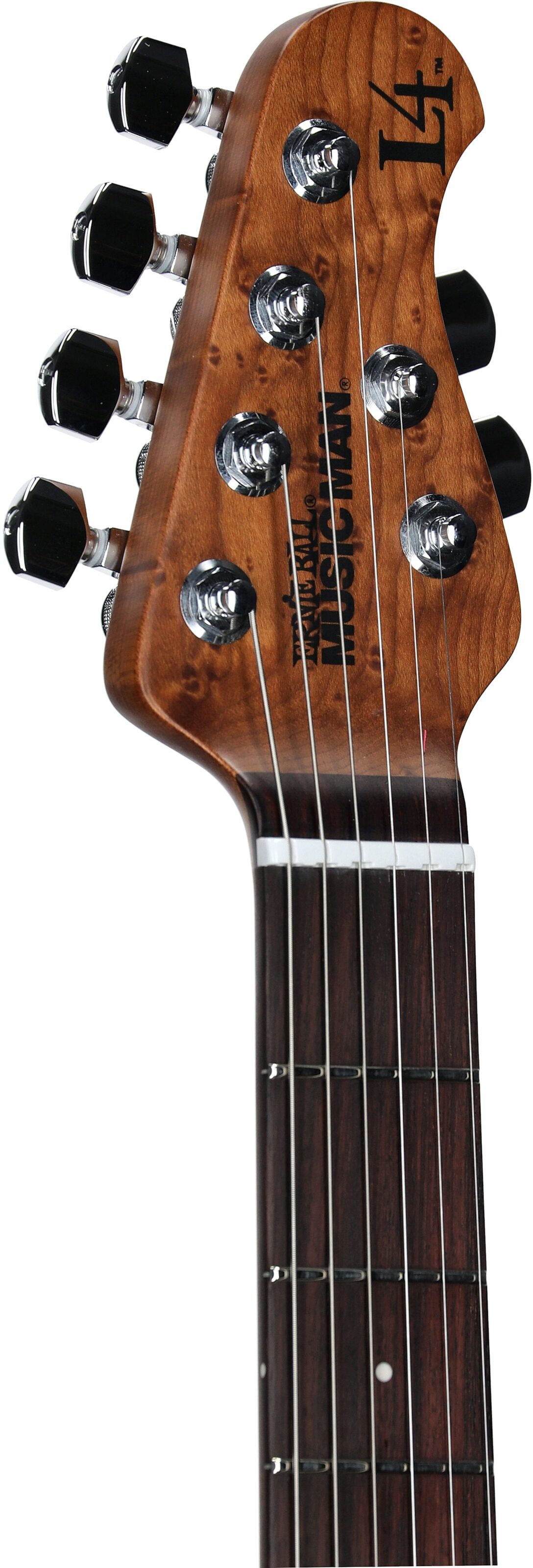 Ernie Ball Music Man Luke 4 HSS Electric Guitar, Butane Blue, Open Box (Very Good), Headstock Left Front