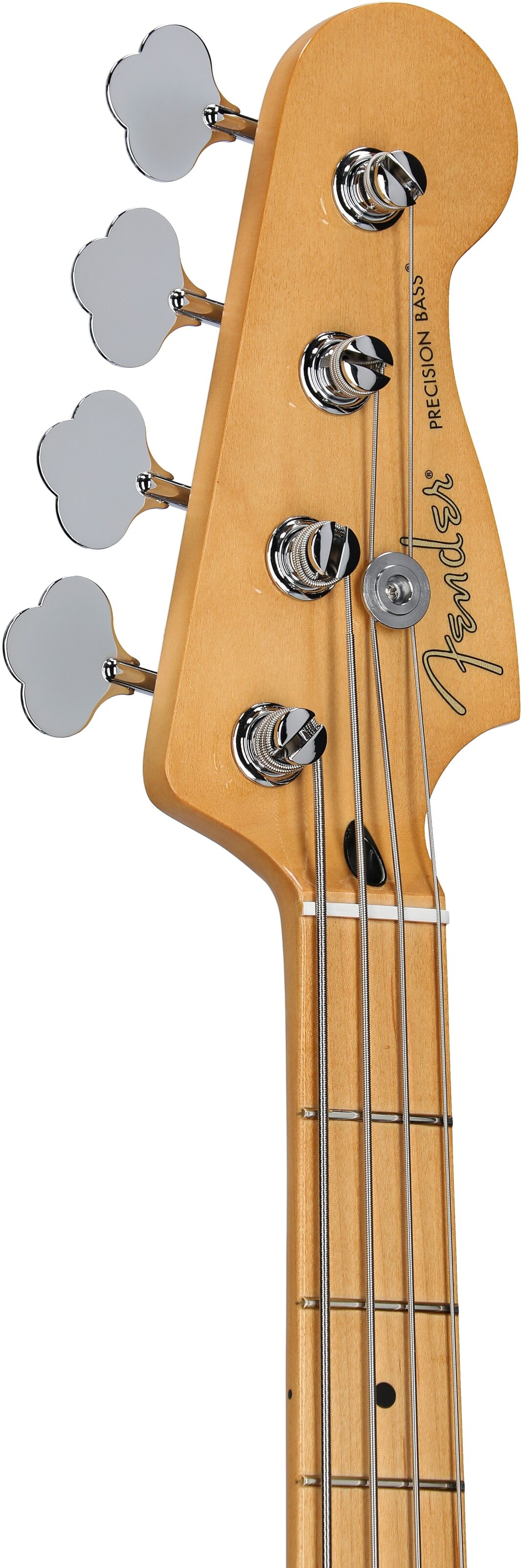 Fender Player II Precision Electric Bass, with Maple Fingerboard, Hialeah Yellow, Open Box (Very Good), Headstock Left Front