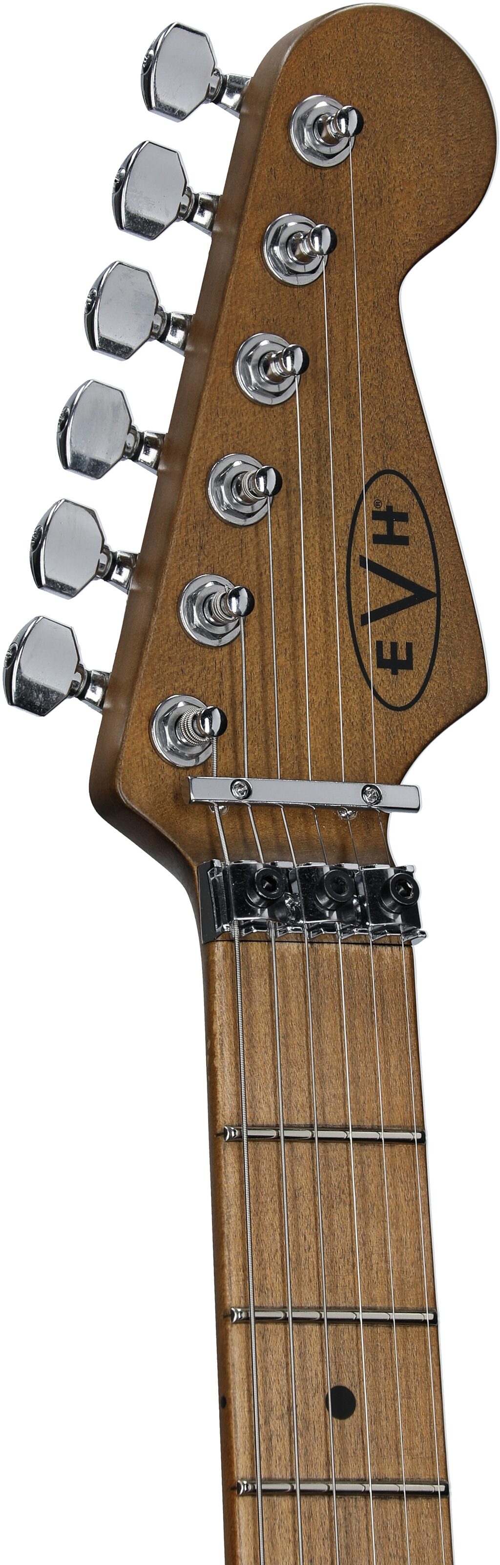 EVH Eddie Van Halen Frankenstein Relic Series Electric Guitar (with Gig Bag), Vintage Sunburst, Headstock Left Front