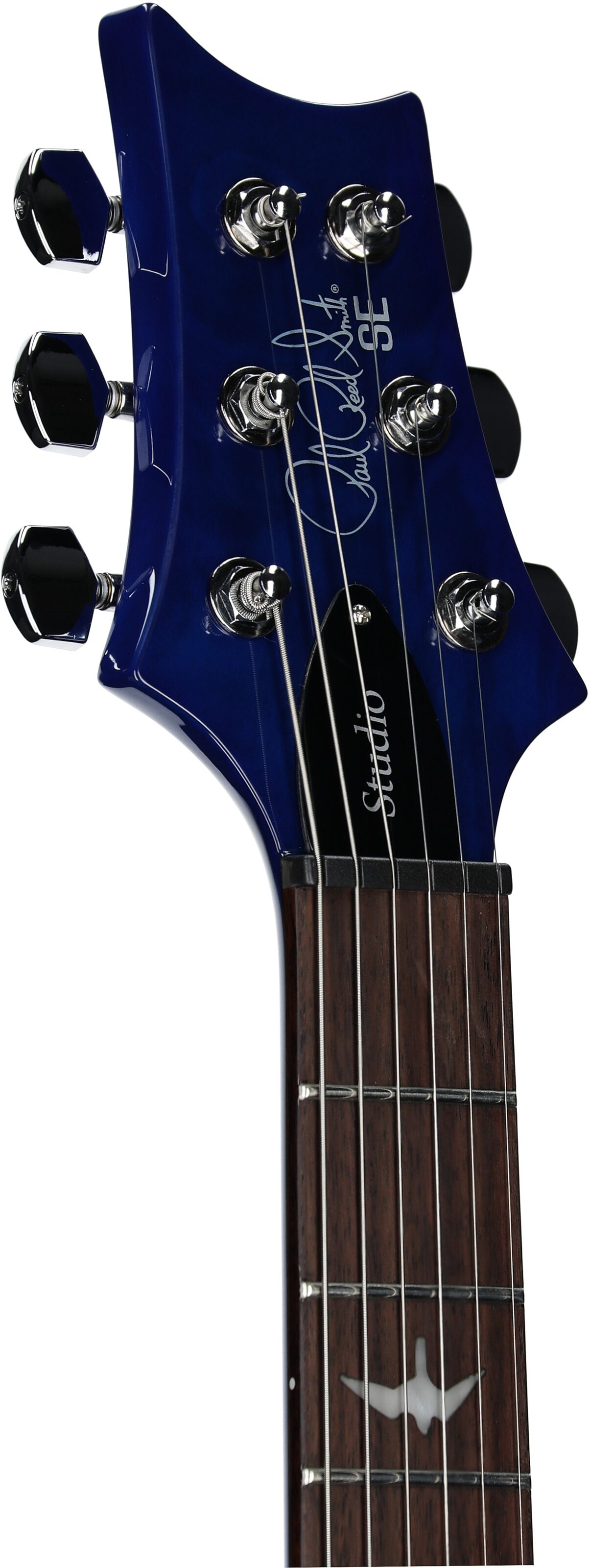 PRS Paul Reed Smith SE Studio Electric Guitar (with Gig Bag), Lake Blue, Headstock Left Front