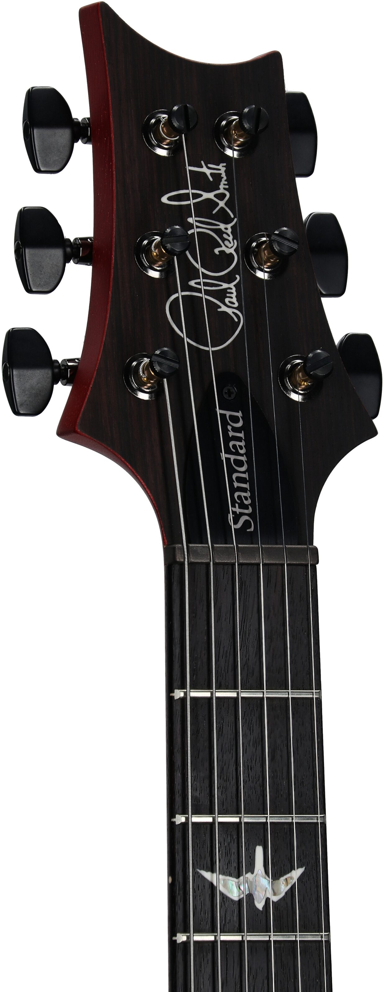 PRS Paul Reed Smith Satin Standard 24 Electric Guitar (with Case), Red Apple Metallic, Headstock Left Front
