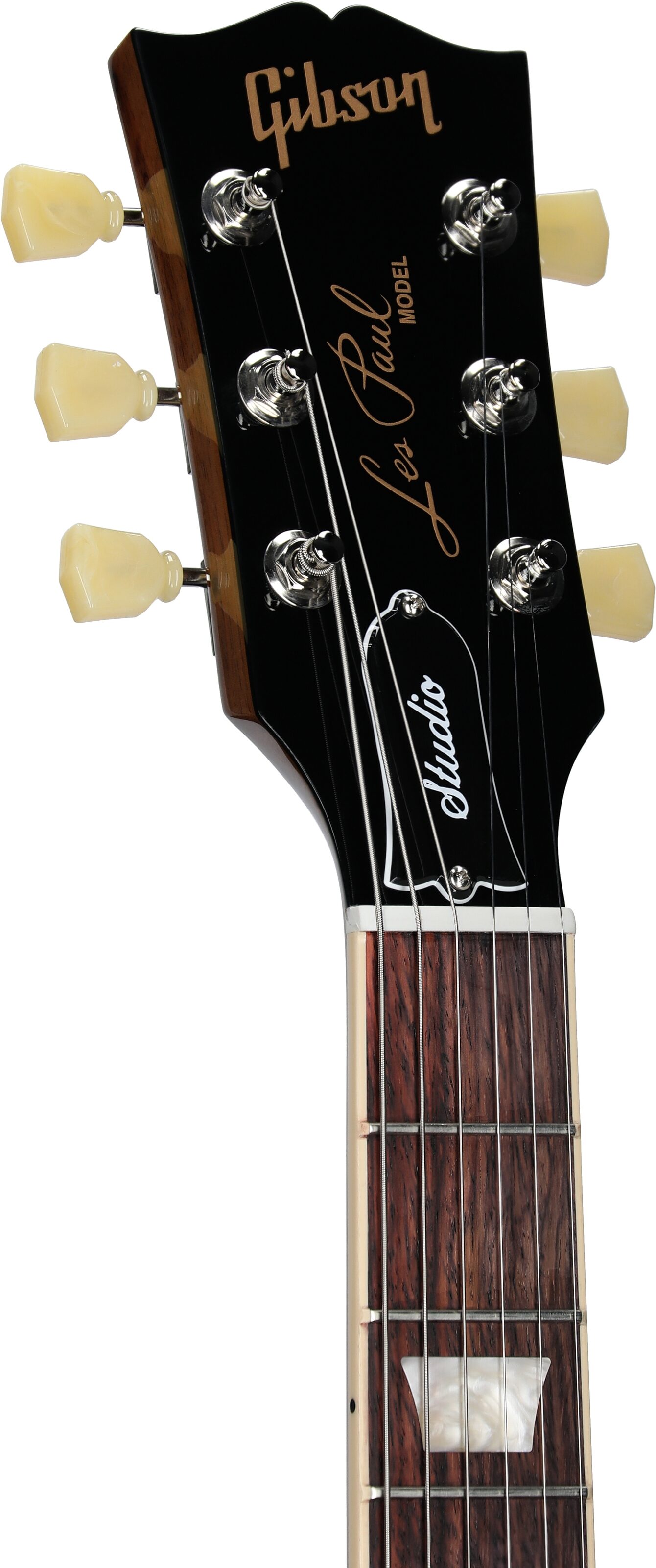 Gibson Exclusive Les Paul Studio Figured Electric Guitar (with Soft Case), Figured Ocean Blue, Headstock Left Front
