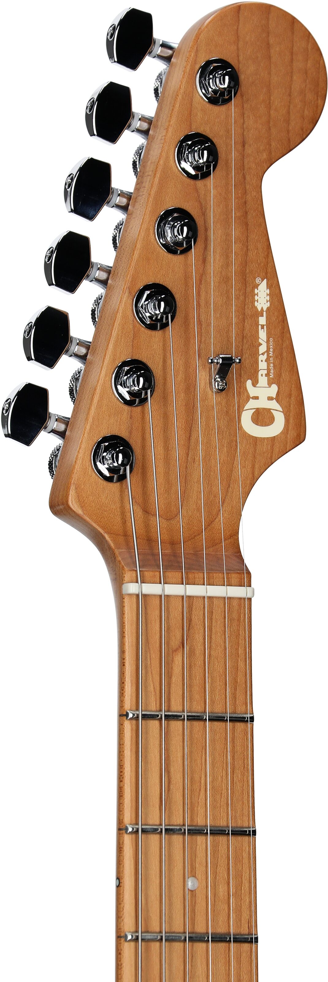 Charvel Pro-Mod DK24 HH 2PT CM Electric Guitar, with Maple Fingerboard, Bubblegum Pink, Headstock Left Front