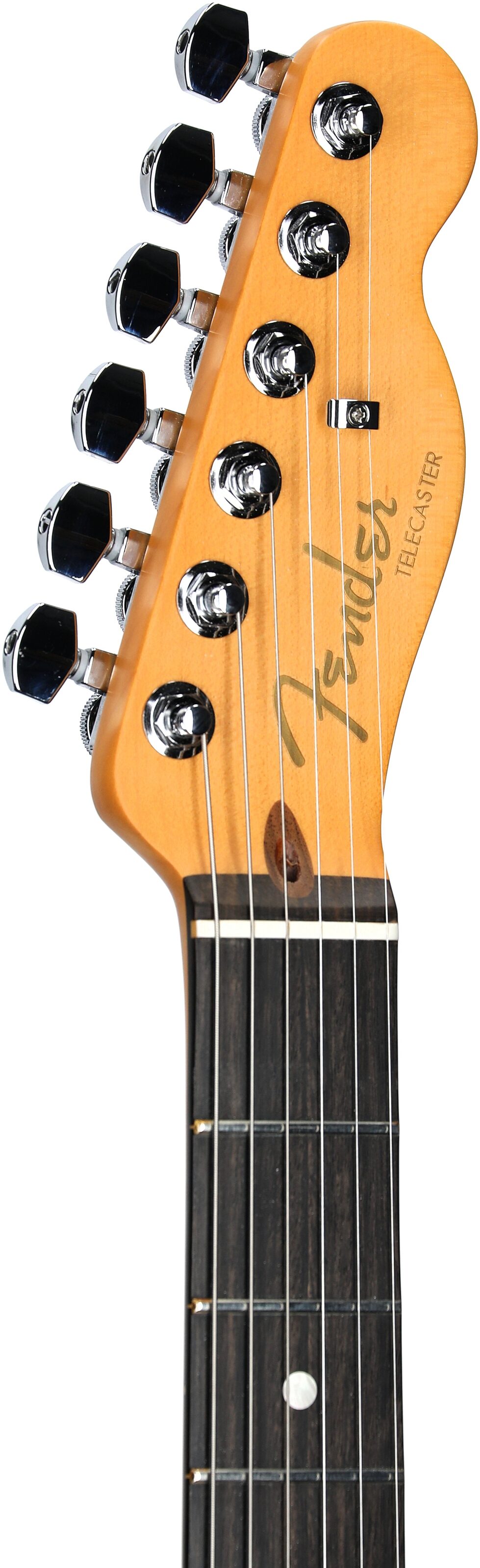 Fender American Ultra II Telecaster Electric Guitar, Ebony Fingerboard (with Case), Texas Tea, Open Box (Very Good), Headstock Left Front