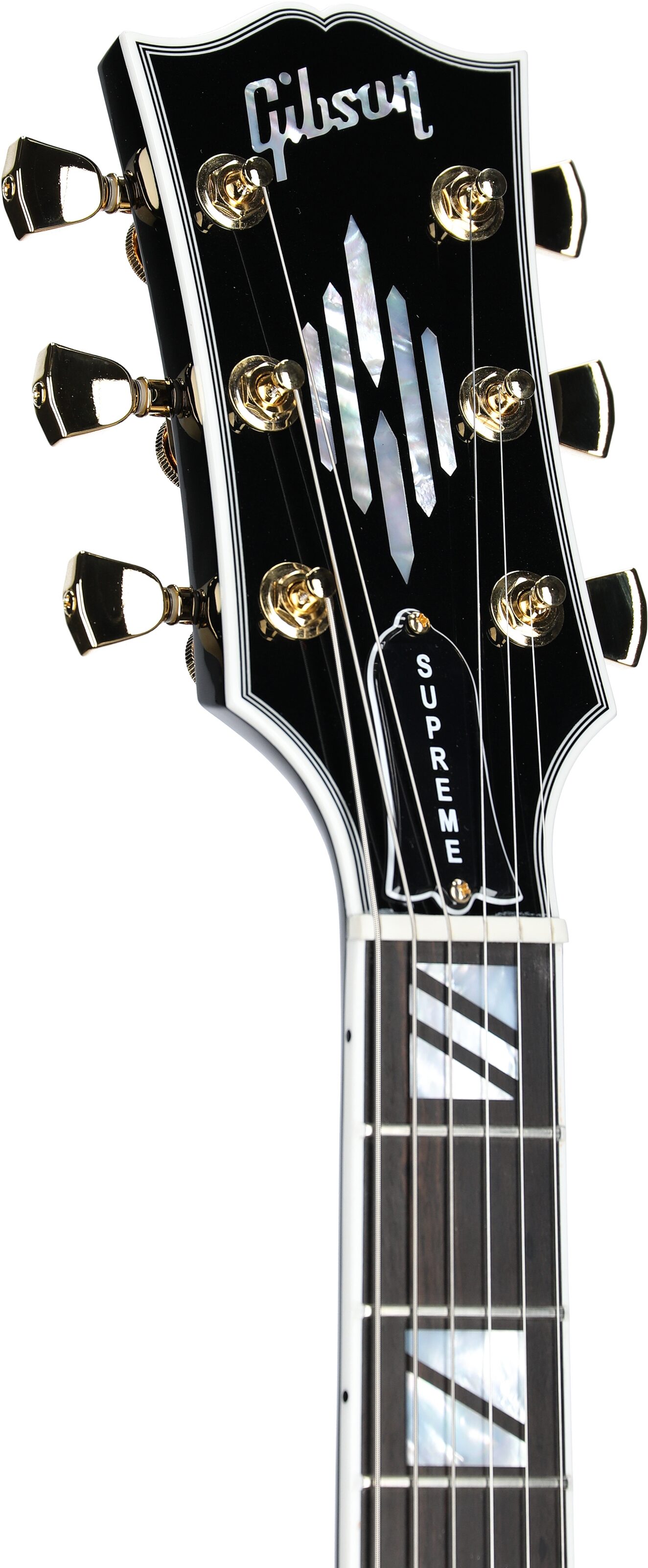 Gibson SG Supreme Electric Guitar (with Case), Fireburst, Headstock Left Front