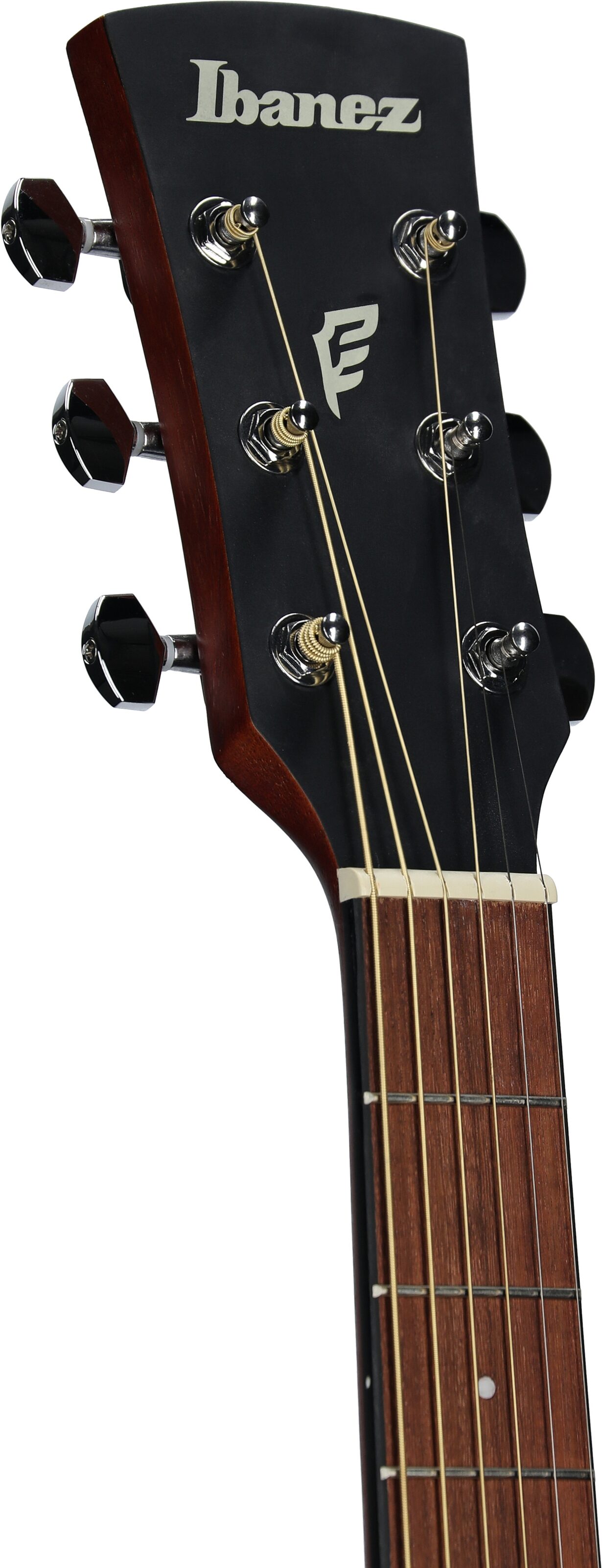 Ibanez PJ50E Acoustic-Electric Guitar, Open Pore Vintage Amber Sunburst, Headstock Left Front