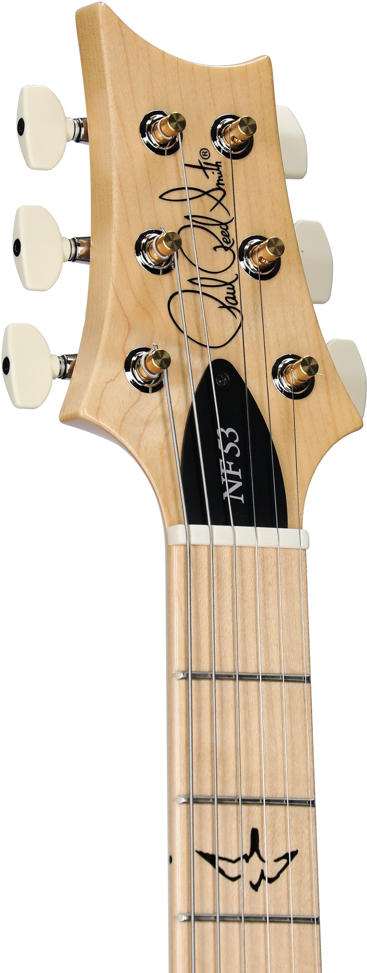 PRS Paul Reed Smith NF 53 Electric Guitar (with Gig Bag), Satin Frost Blue Metallic, Headstock Left Front