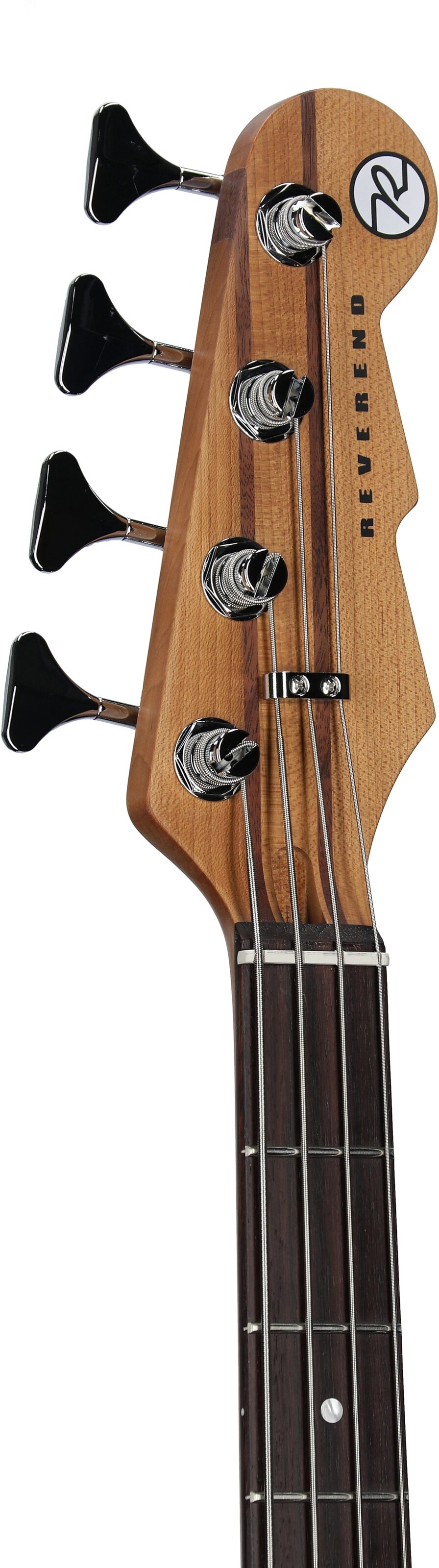 Reverend Mercalli 4 Electric Bass, Metallic Alpine, Rosewood Fretboard, Headstock Left Front