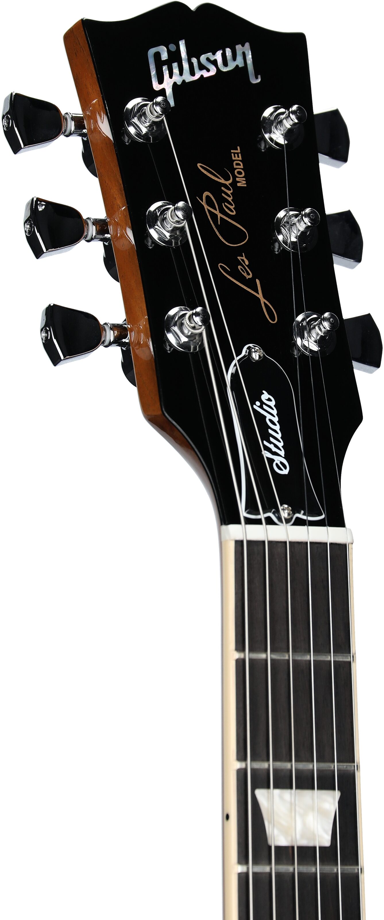 Gibson Les Paul Studio Session Electric Guitar (with Soft Case), Honey Burst, Headstock Left Front
