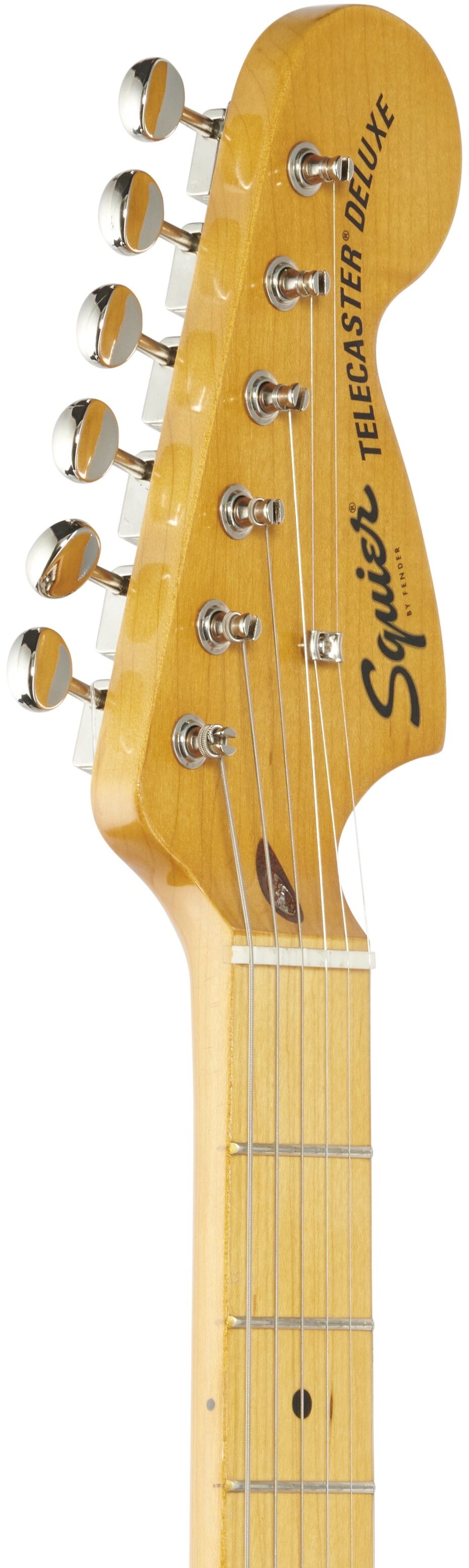 Squier Classic Vibe '70s Telecaster Deluxe Electric Guitar, with Maple Fingerboard, Black, Headstock Left Front