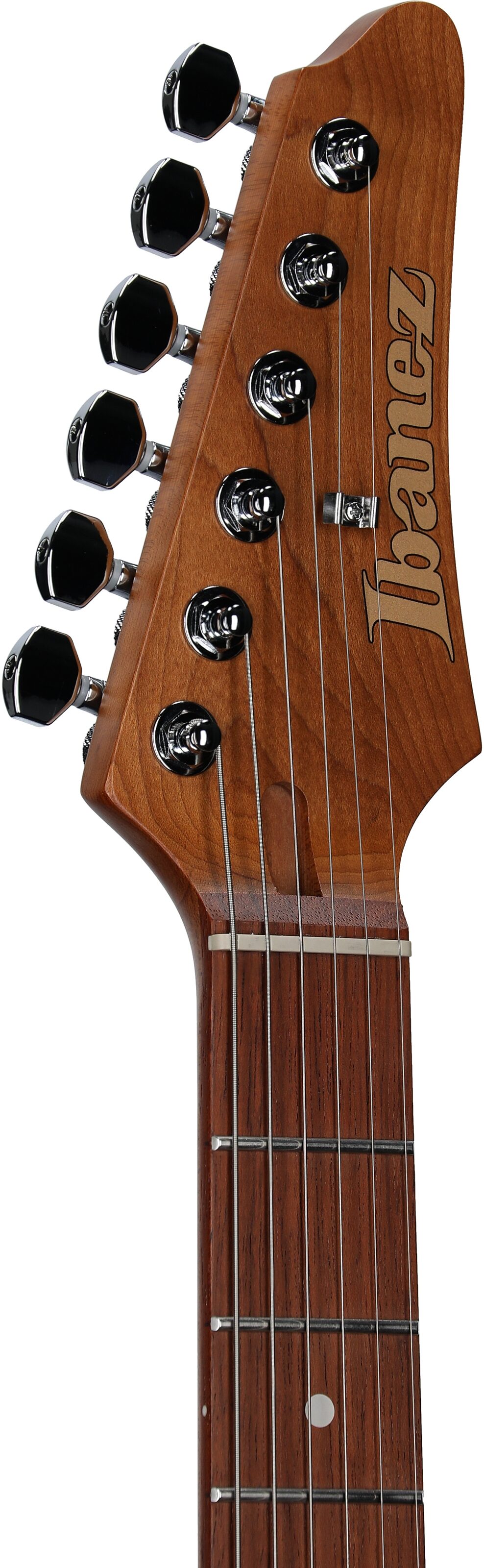 Ibanez AZ24S1F Electric Guitar, Transparent Turquoise Sunburst, Open Box (Very Good), Headstock Left Front