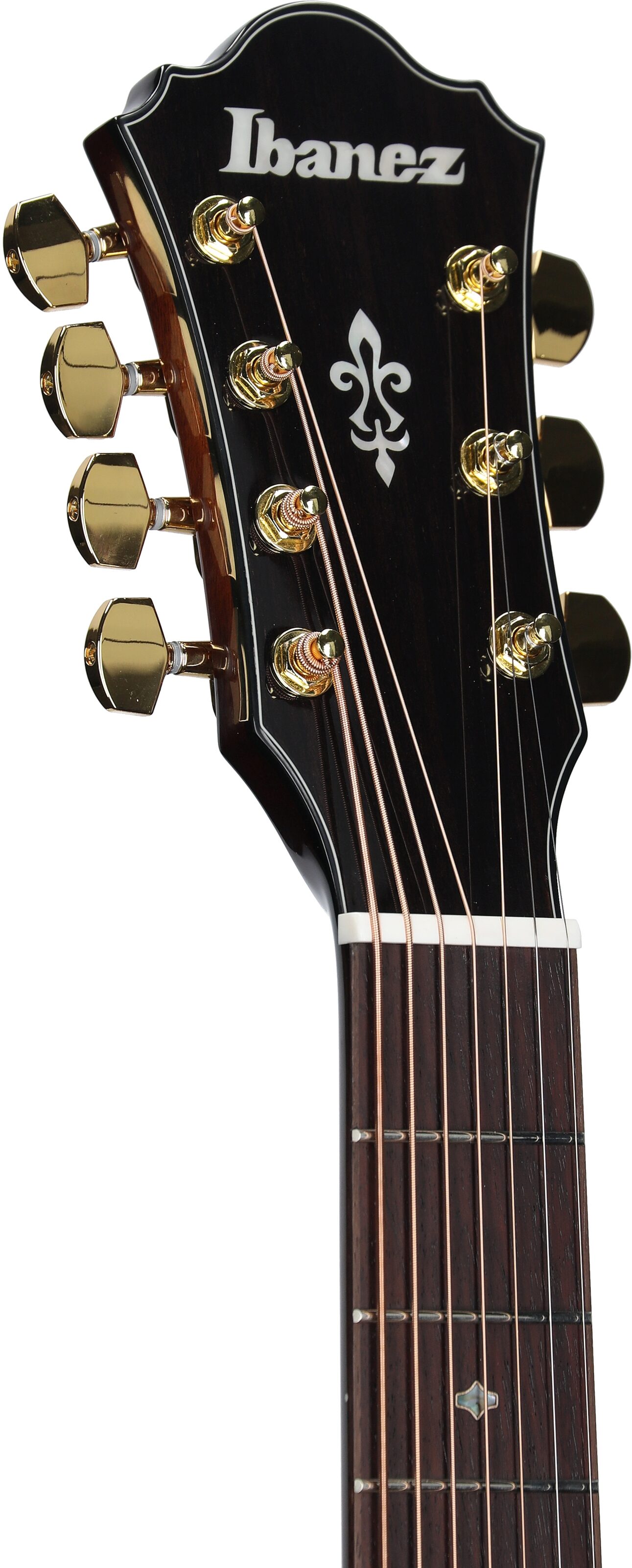 Ibanez AE3007FMH Acoustic-Electric Guitar, Tobacco Edge Burst, Headstock Left Front