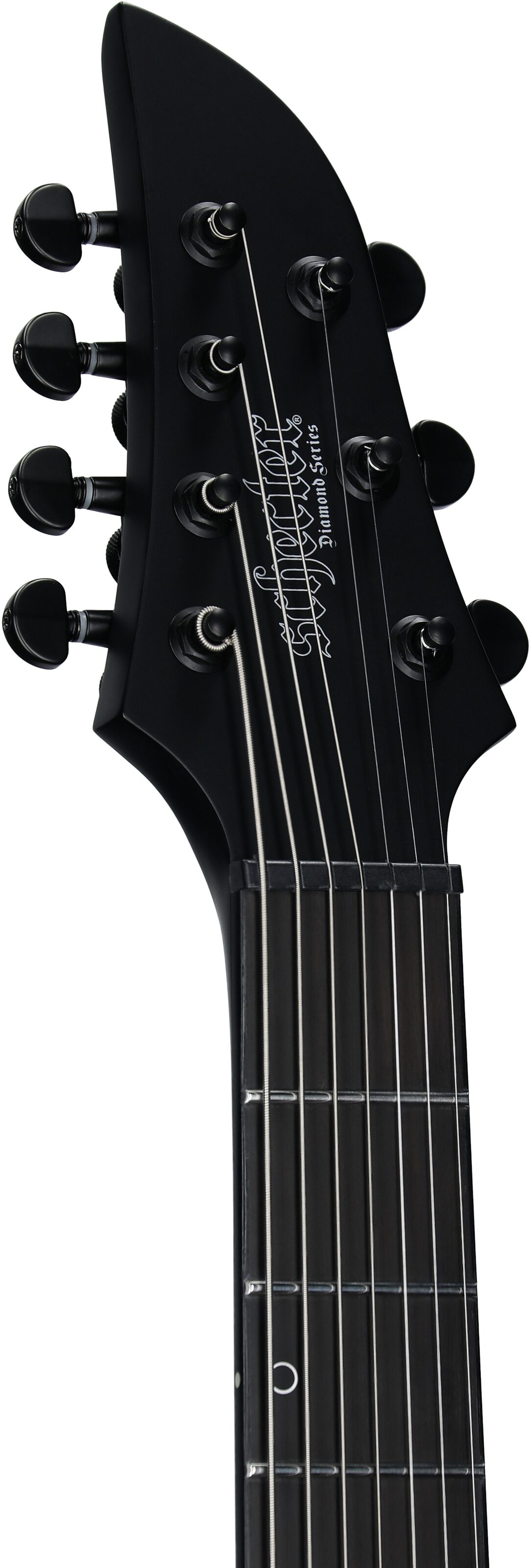 Schecter KM-7 MKIII EX Baritone Electric Guitar, Satin Black Open Pore, Headstock Left Front